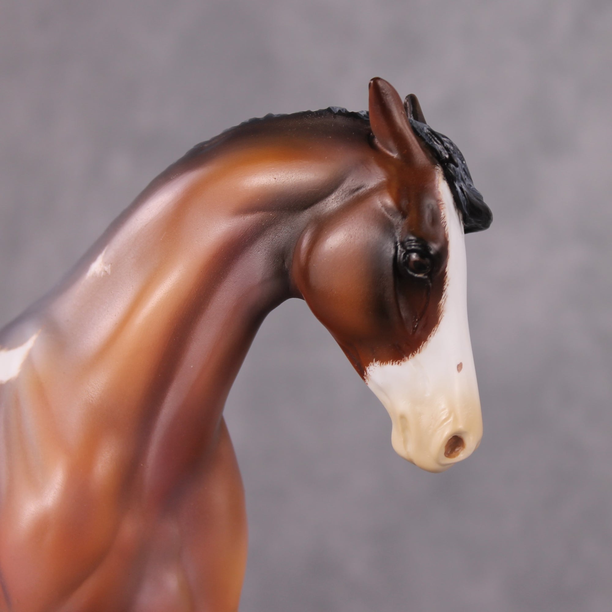 "Pepperoany Pony" OOAK Custom Bay Roan Overo Pony Stone By Kristin Cermele - Gemstone Series
