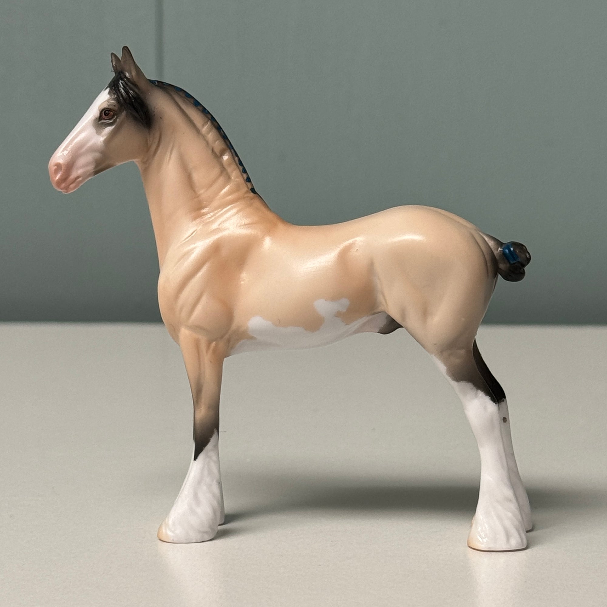 John OOAK Buckskin Sabino Draft Chip By Jess Hamill EQ24