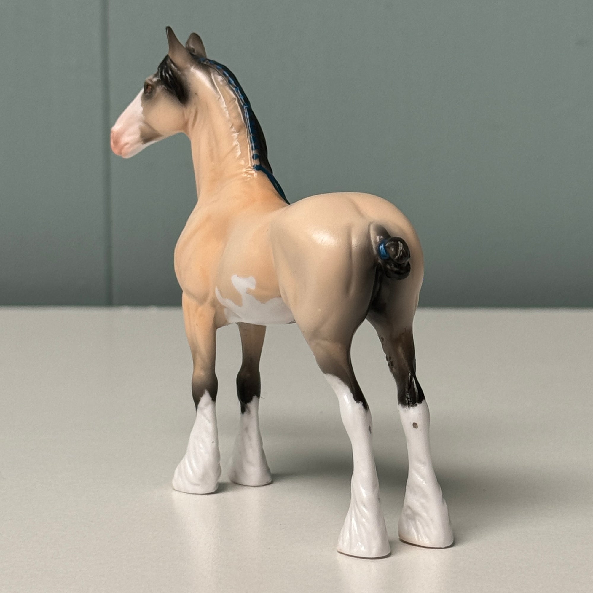 John OOAK Buckskin Sabino Draft Chip By Jess Hamill EQ24