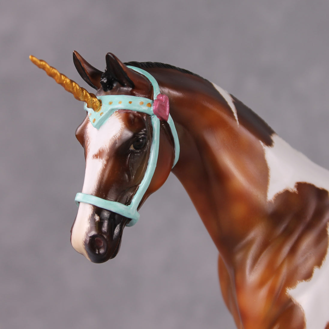 "Baguette" OOAK Custom Dapple Bay Tobiano Pony Stone By Kristen Cermele -Gemstone Series