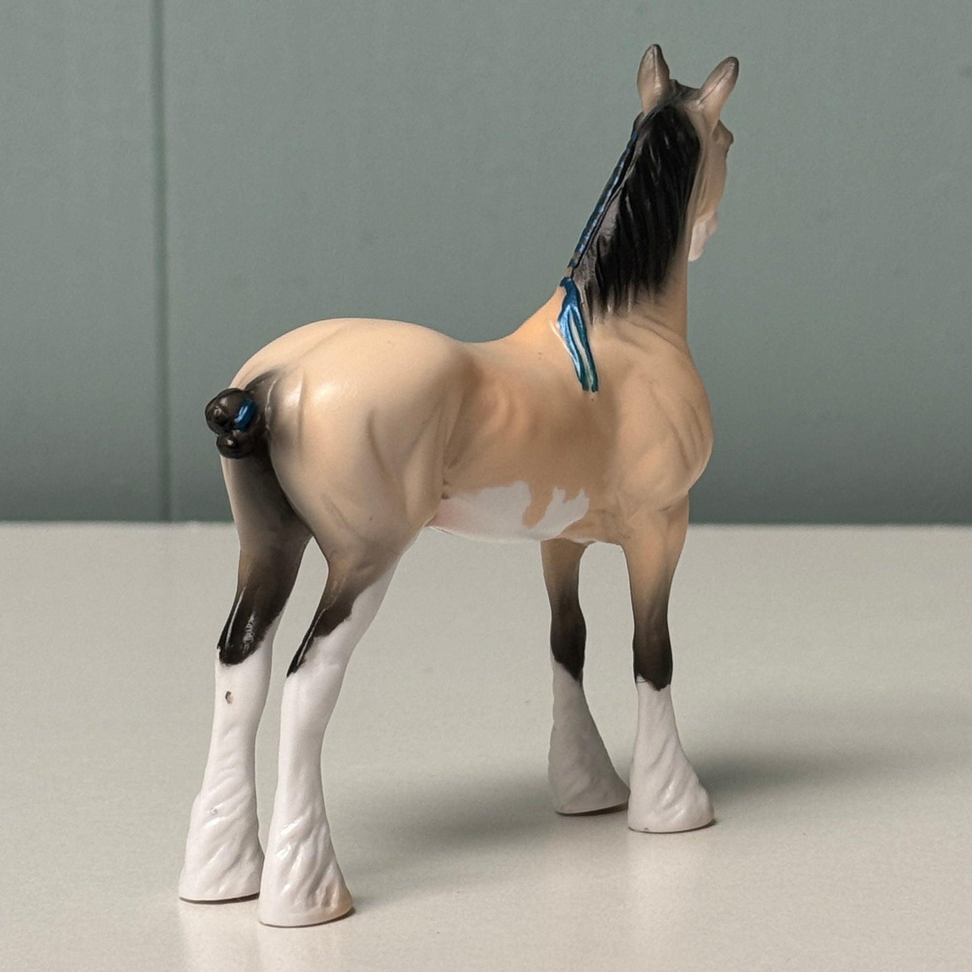 John OOAK Buckskin Sabino Draft Chip By Jess Hamill EQ24