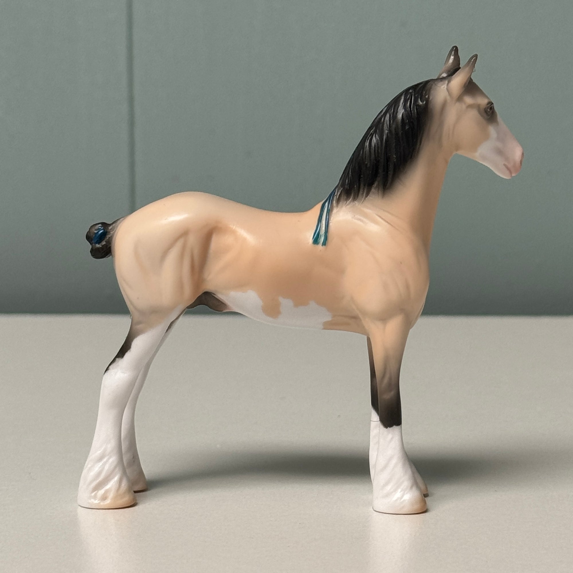 John OOAK Buckskin Sabino Draft Chip By Jess Hamill EQ24