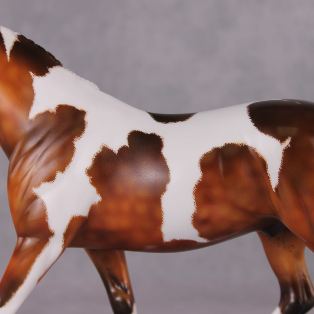 "Baguette" OOAK Custom Dapple Bay Tobiano Pony Stone By Kristen Cermele -Gemstone Series