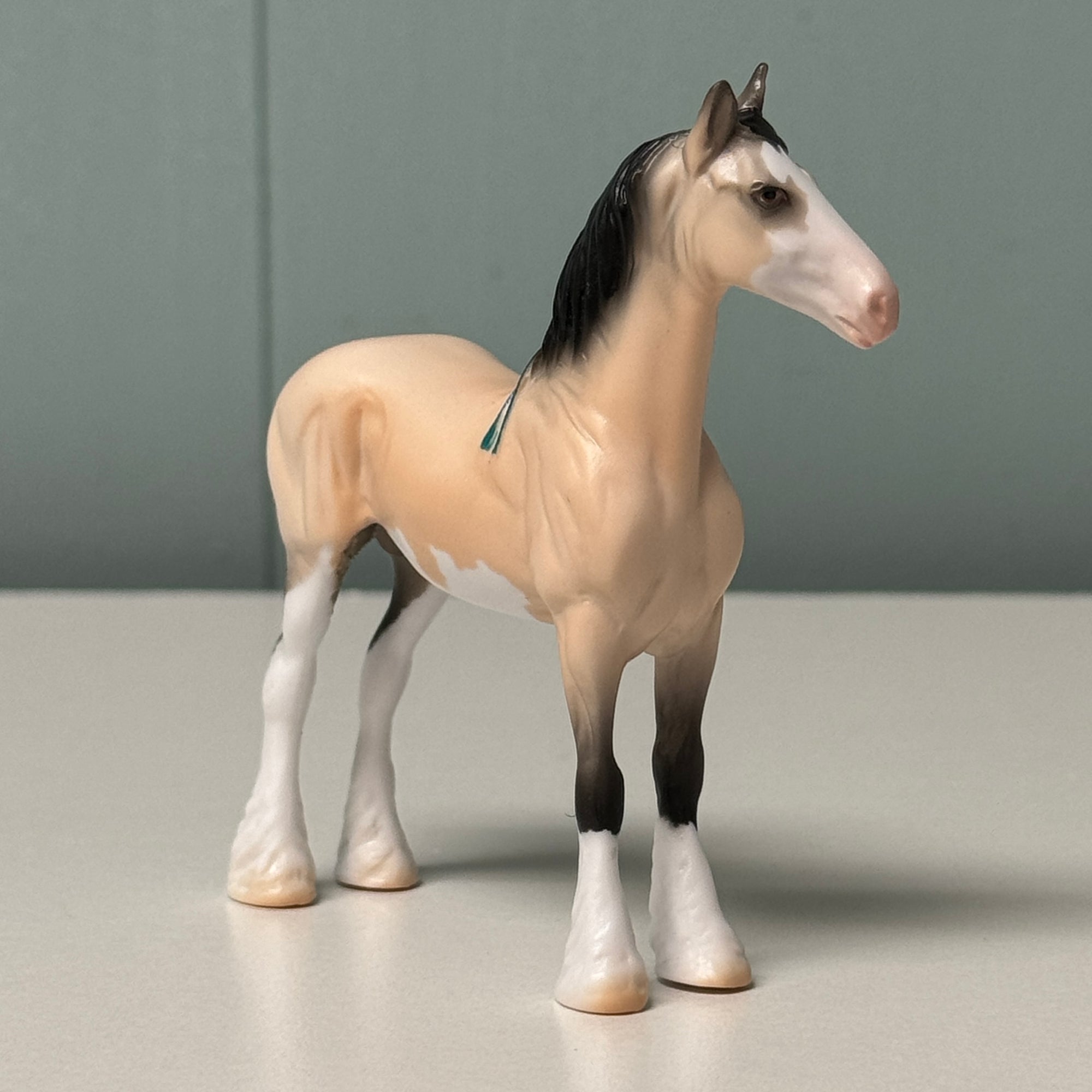 John OOAK Buckskin Sabino Draft Chip By Jess Hamill EQ24