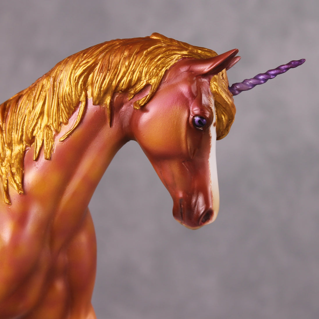 "Honey Cake" OOAK Custom Gold & Rosy Pink Sabino Pony Stone By Kristen Cermele - Gemstone Series