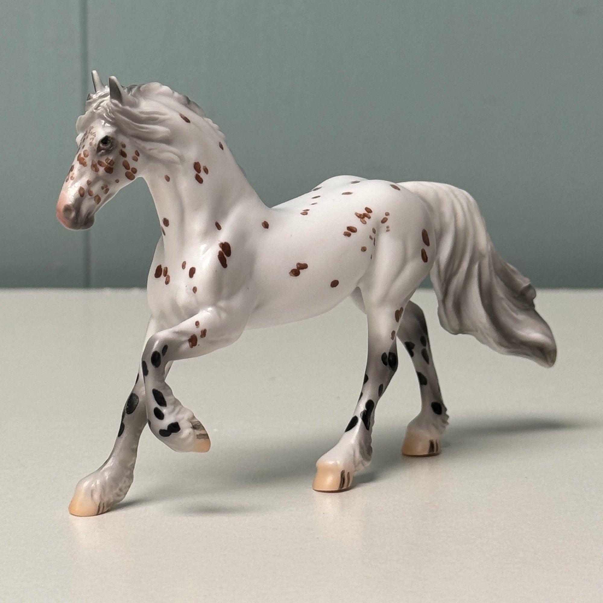 Ferrous OOAK Bay Appaloosa Friesian Chip By Jess Hamill EQ24