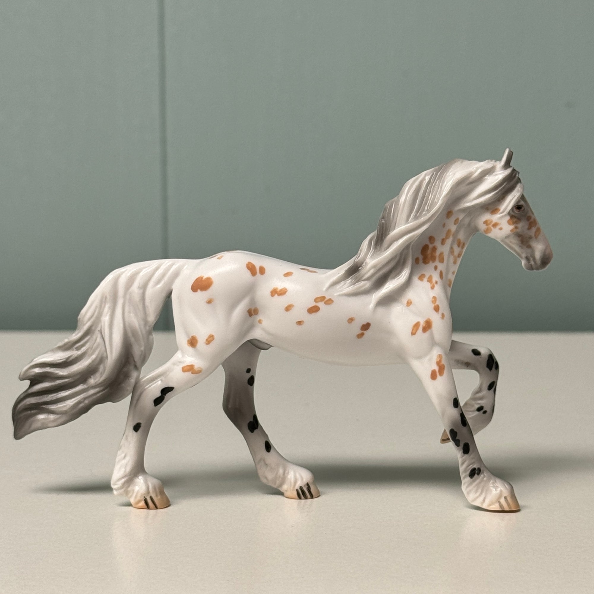 Petrous OOAK Buckskin Appaloosa Friesian Chip By Jess Hamill EQ24