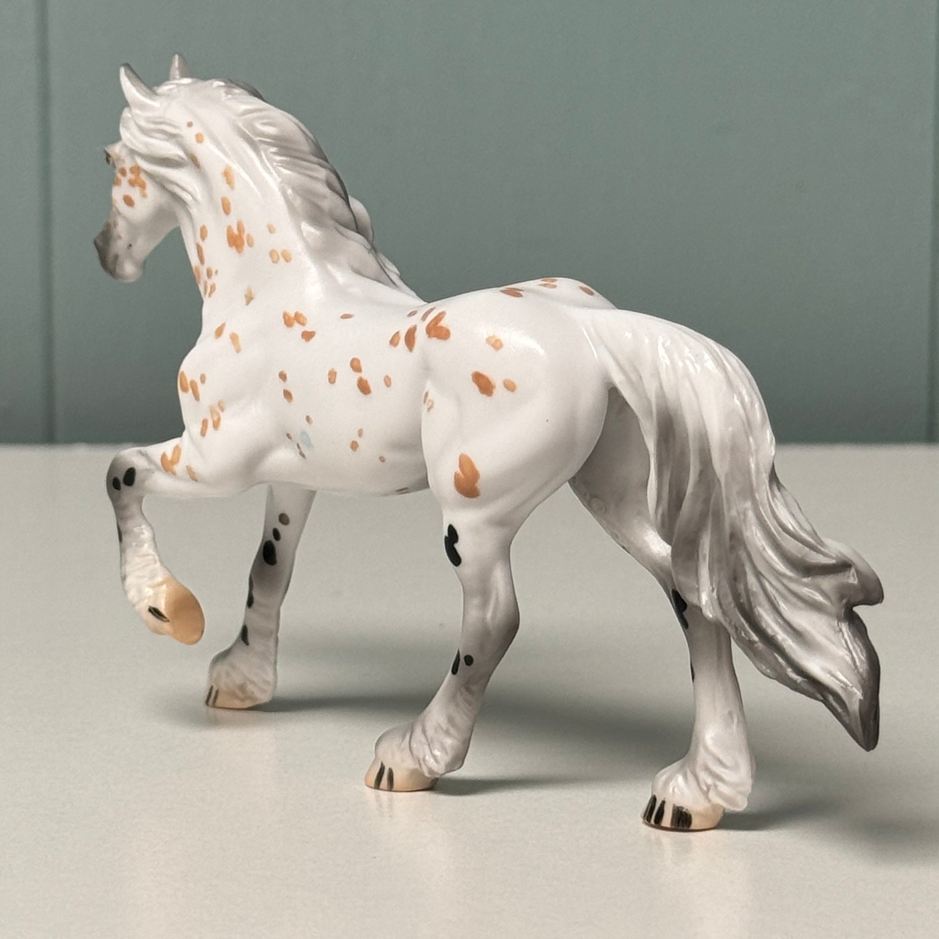 Petrous OOAK Buckskin Appaloosa Friesian Chip By Jess Hamill EQ24