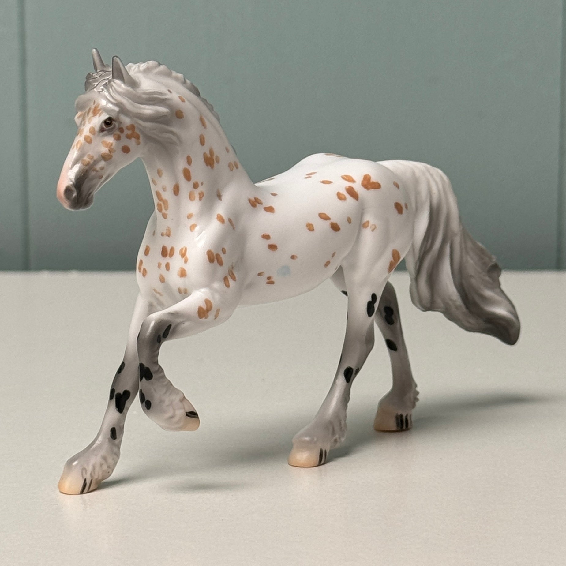 Petrous OOAK Buckskin Appaloosa Friesian Chip By Jess Hamill EQ24