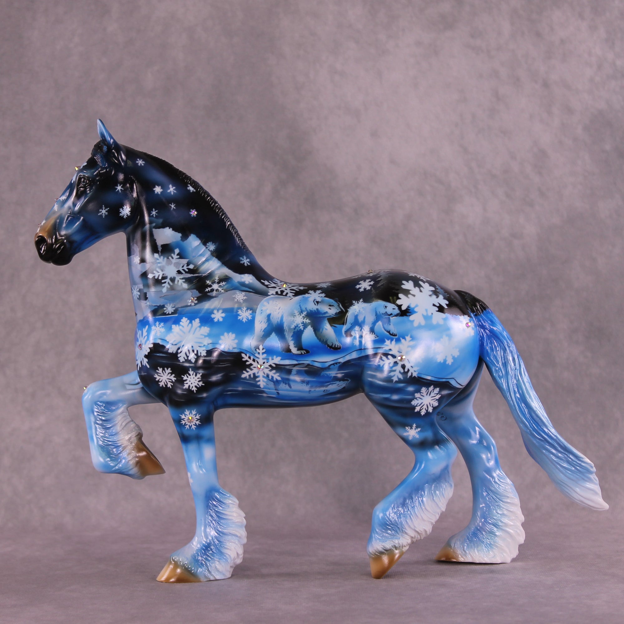 Sparkling Snow OOAK Trotting Drafter by Kike (Enrique) Duarte DDOOAKs25