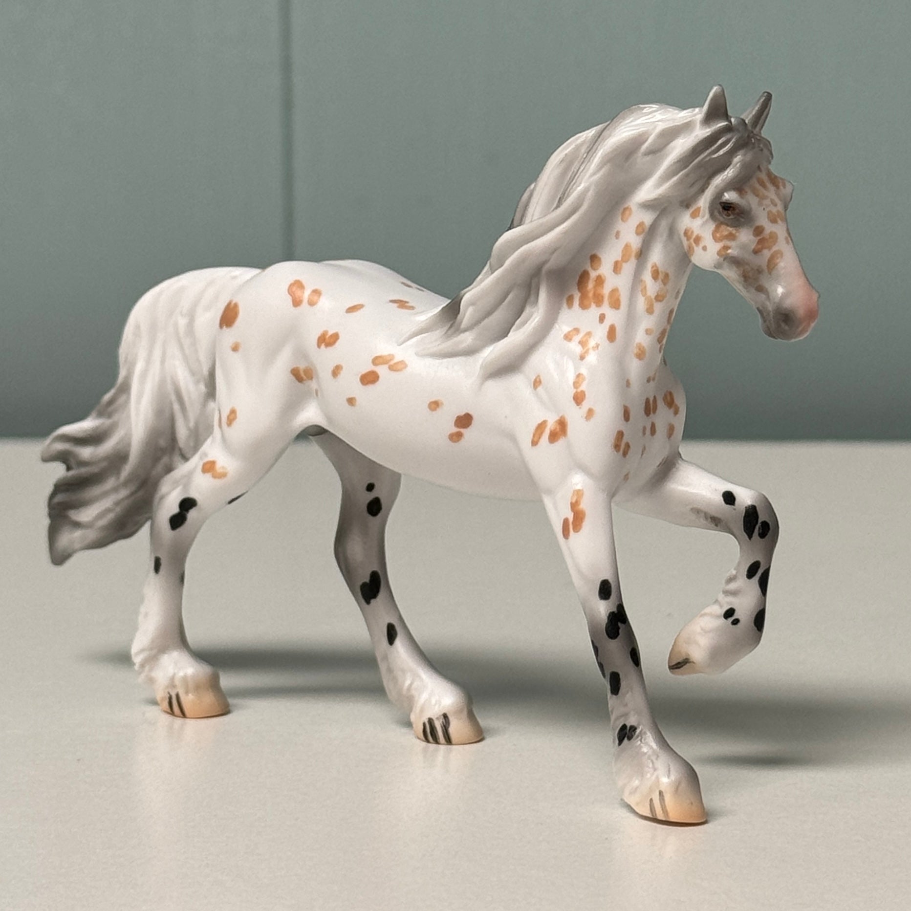 Petrous OOAK Buckskin Appaloosa Friesian Chip By Jess Hamill EQ24