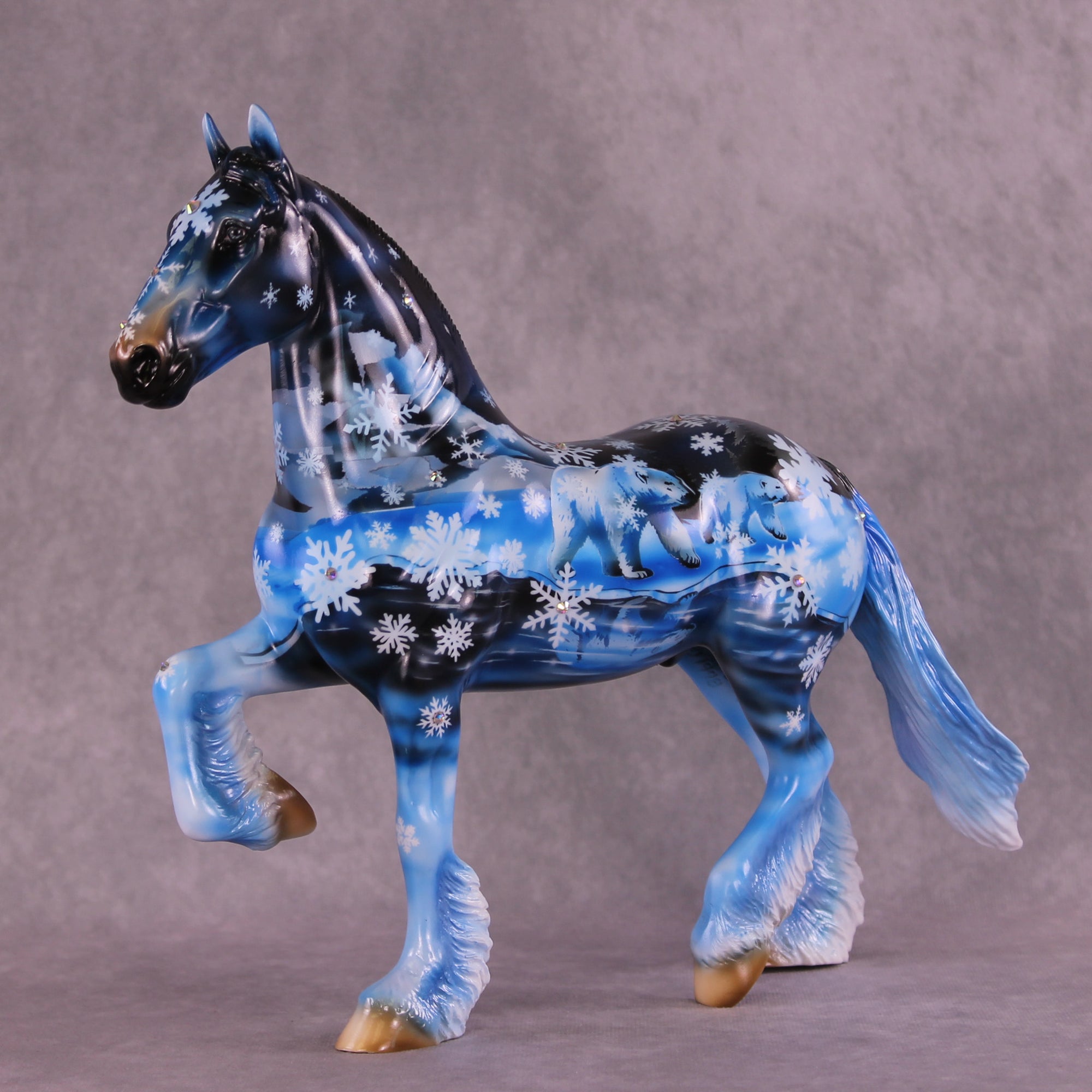 Sparkling Snow OOAK Trotting Drafter by Kike (Enrique) Duarte DDOOAKs25