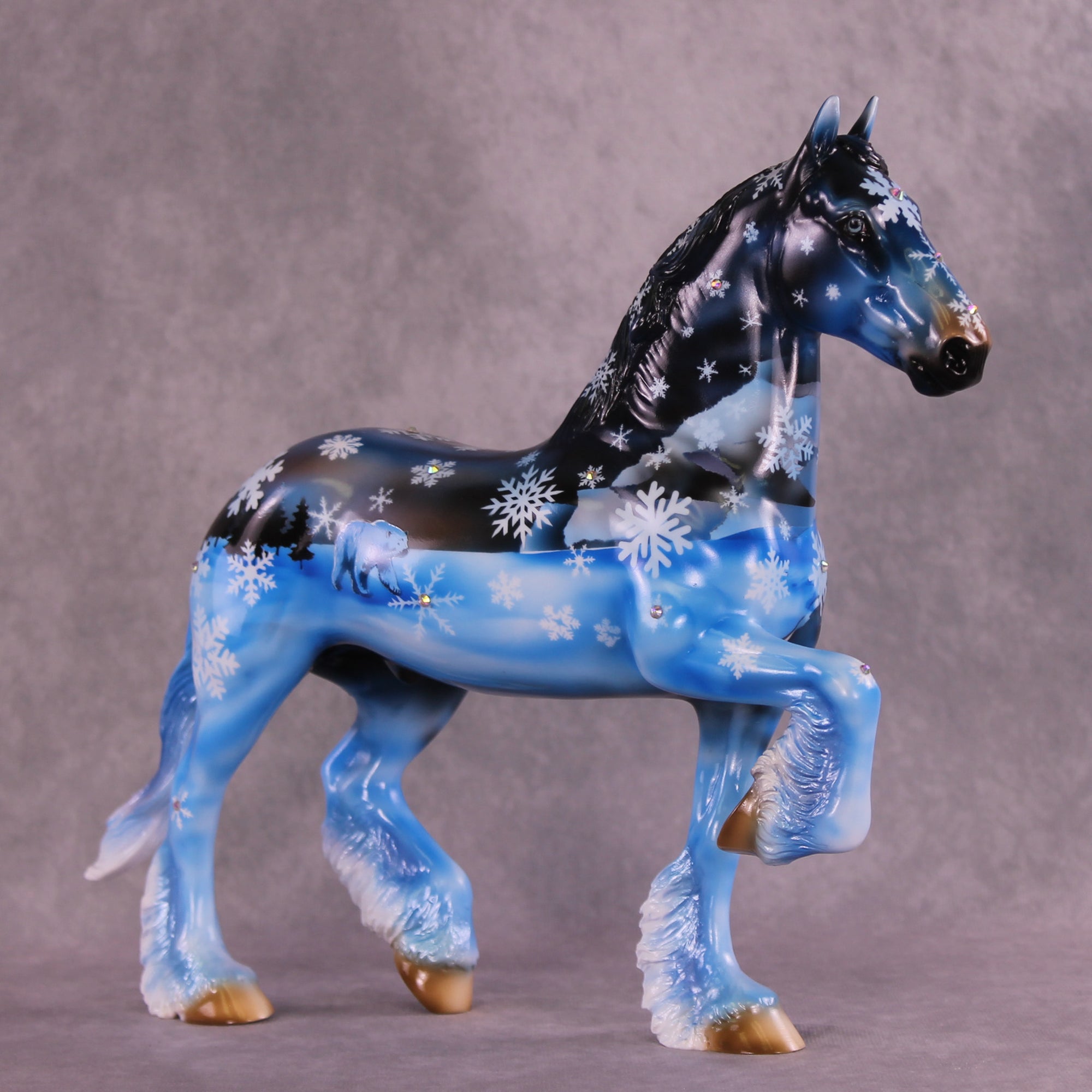 Sparkling Snow OOAK Trotting Drafter by Kike (Enrique) Duarte DDOOAKs25