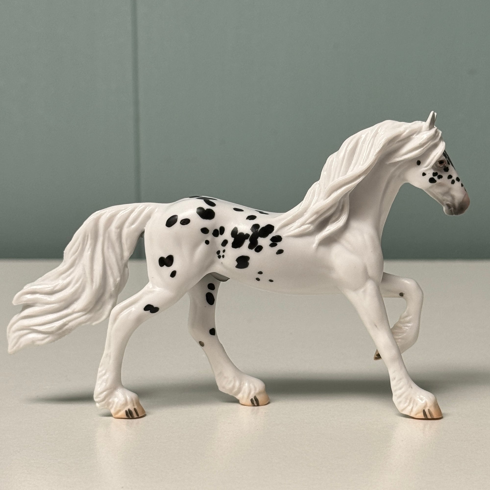 Wither OOAK Black Appaloosa Friesian Chip By Jess Hamill EQ24