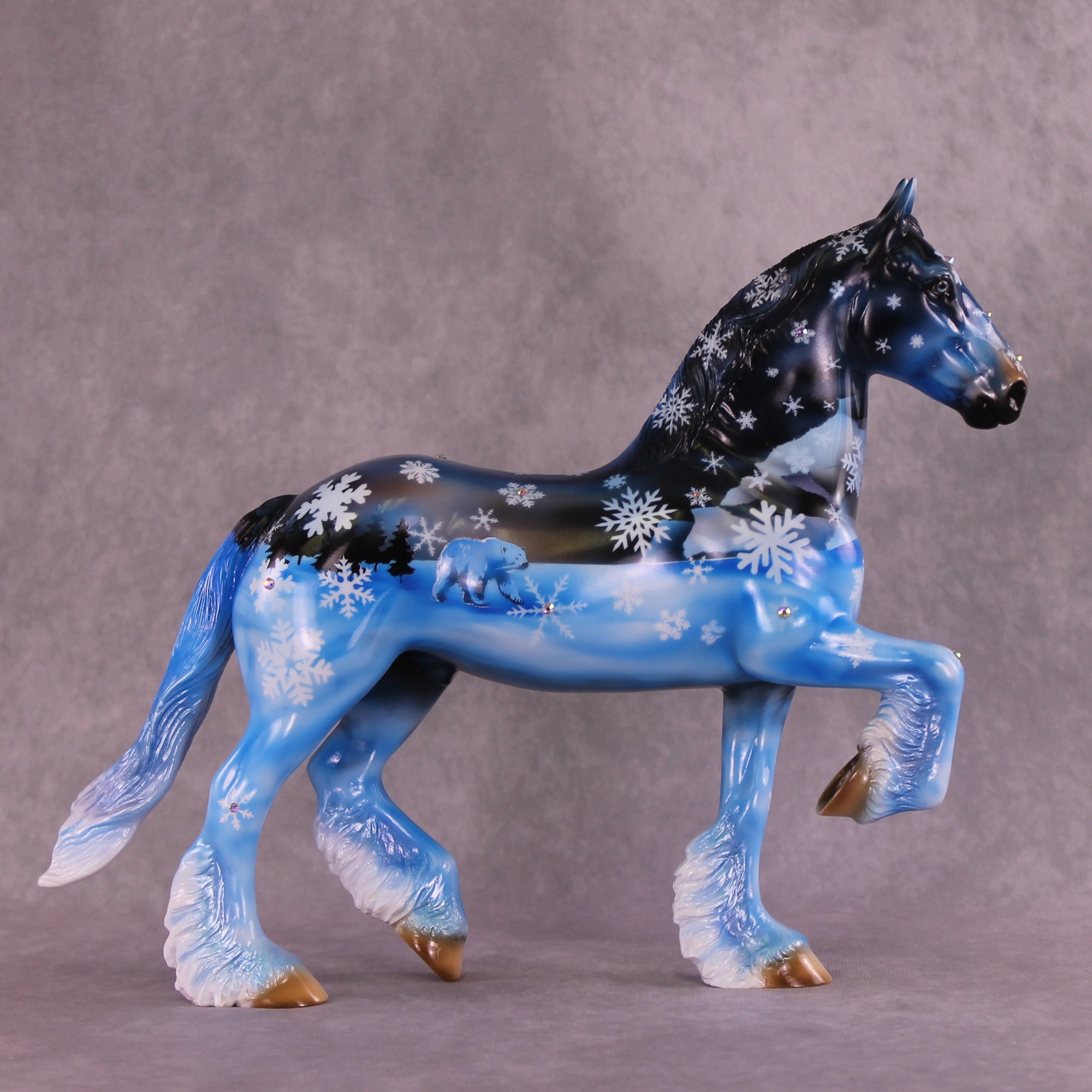 Sparkling Snow OOAK Trotting Drafter by Kike (Enrique) Duarte DDOOAKs25