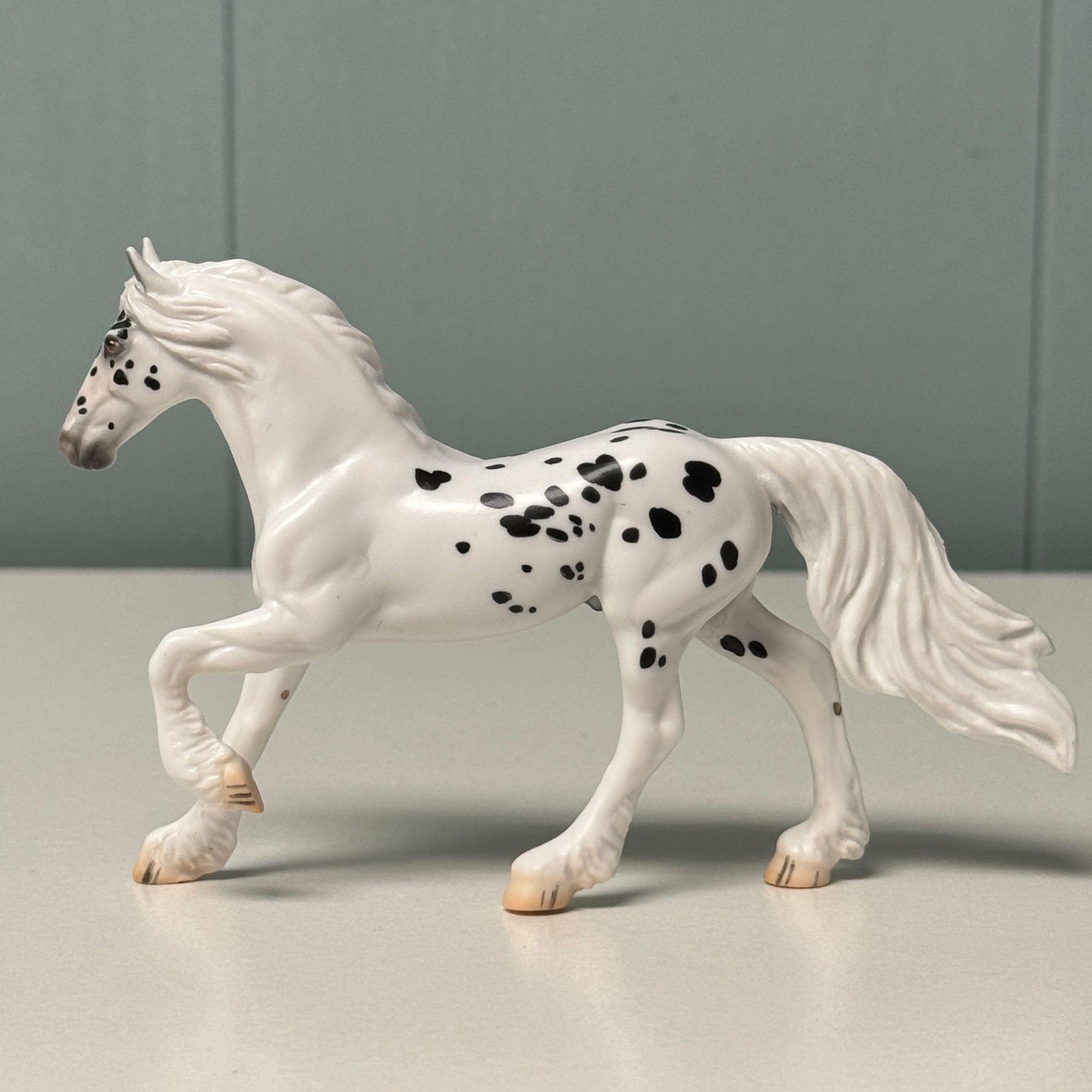 Wither OOAK Black Appaloosa Friesian Chip By Jess Hamill EQ24