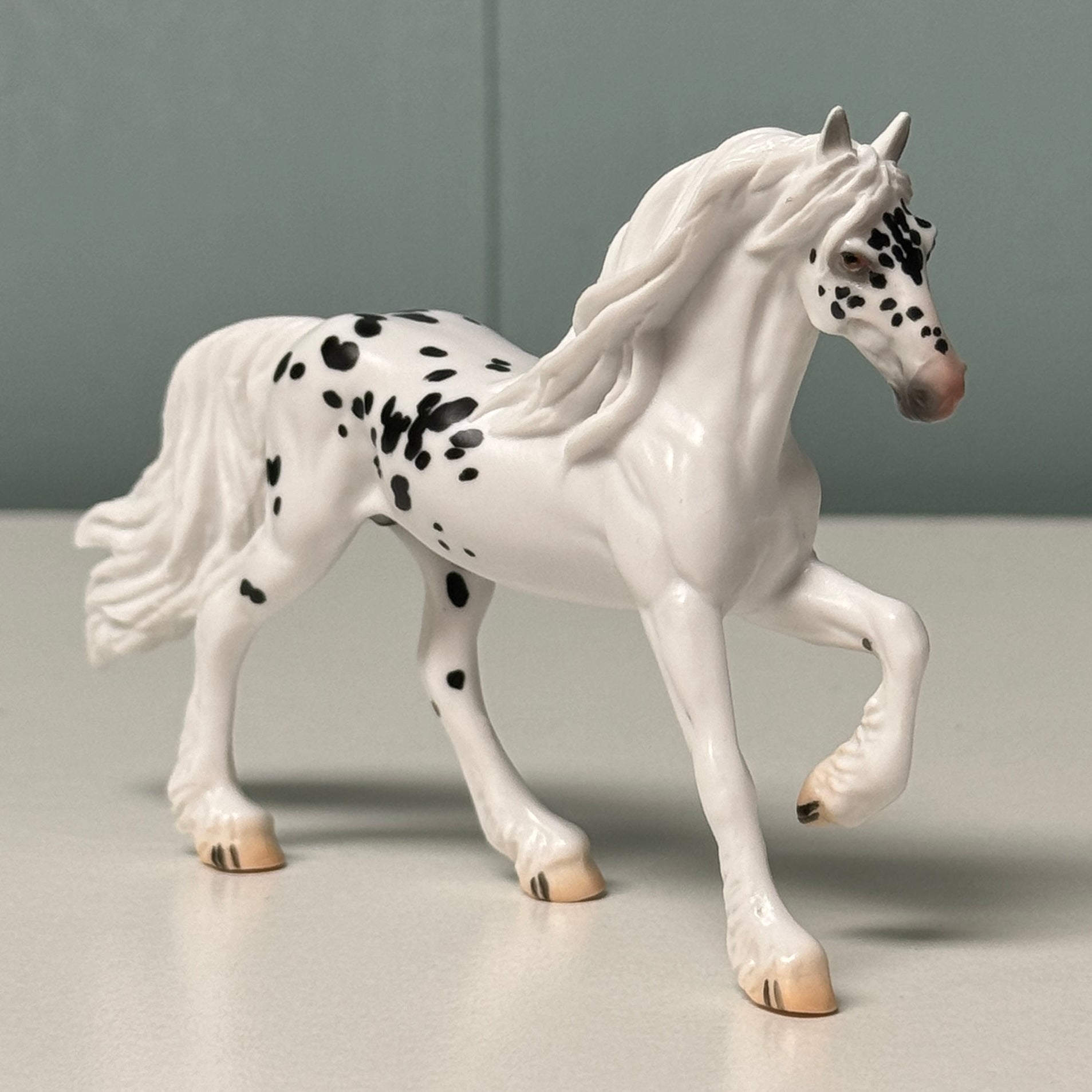 Wither OOAK Black Appaloosa Friesian Chip By Jess Hamill EQ24