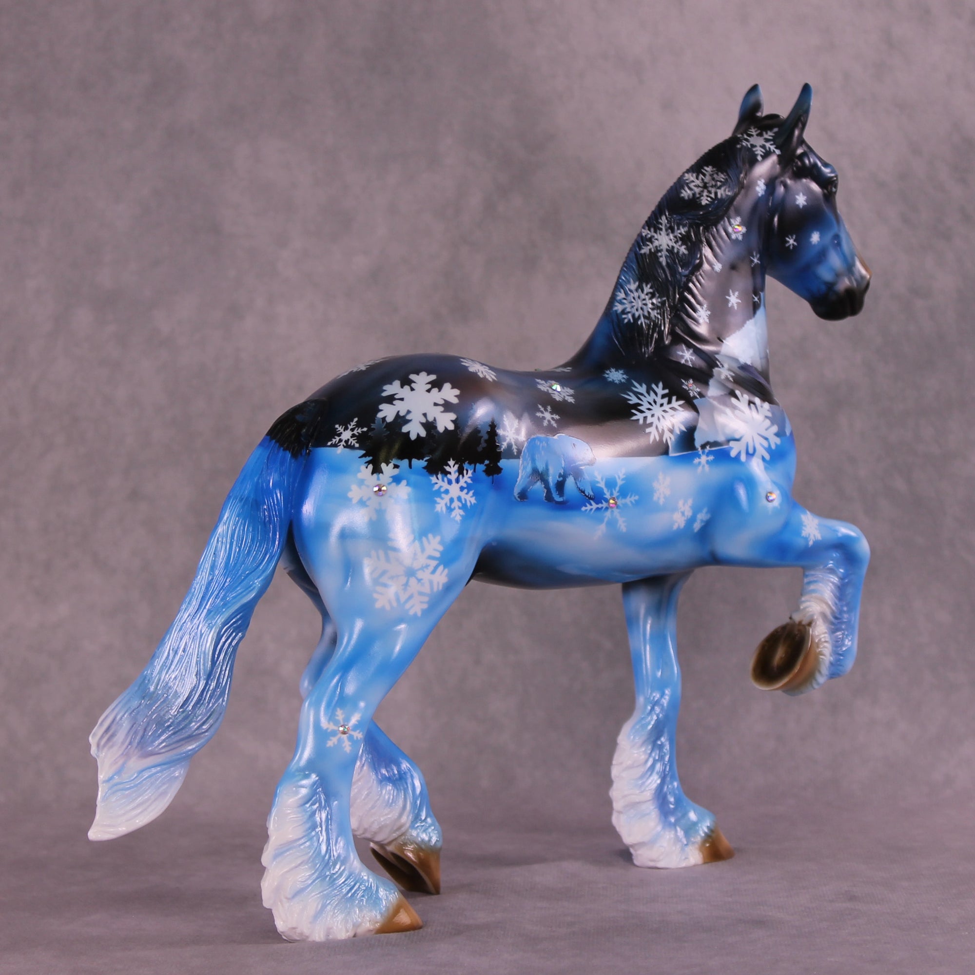 Sparkling Snow OOAK Trotting Drafter by Kike (Enrique) Duarte DDOOAKs25
