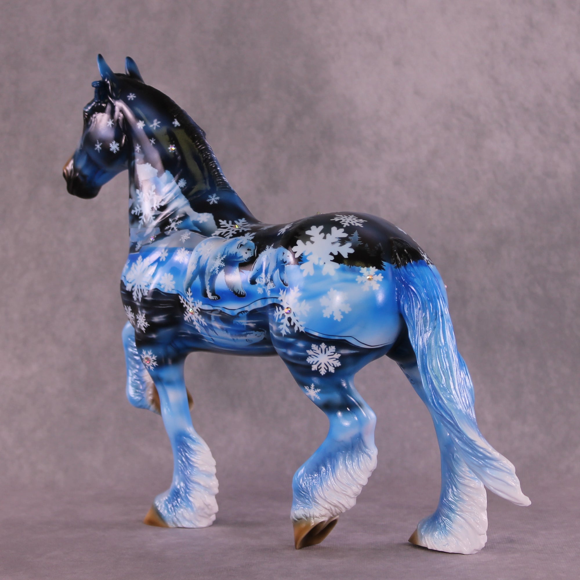 Sparkling Snow OOAK Trotting Drafter by Kike (Enrique) Duarte DDOOAKs25