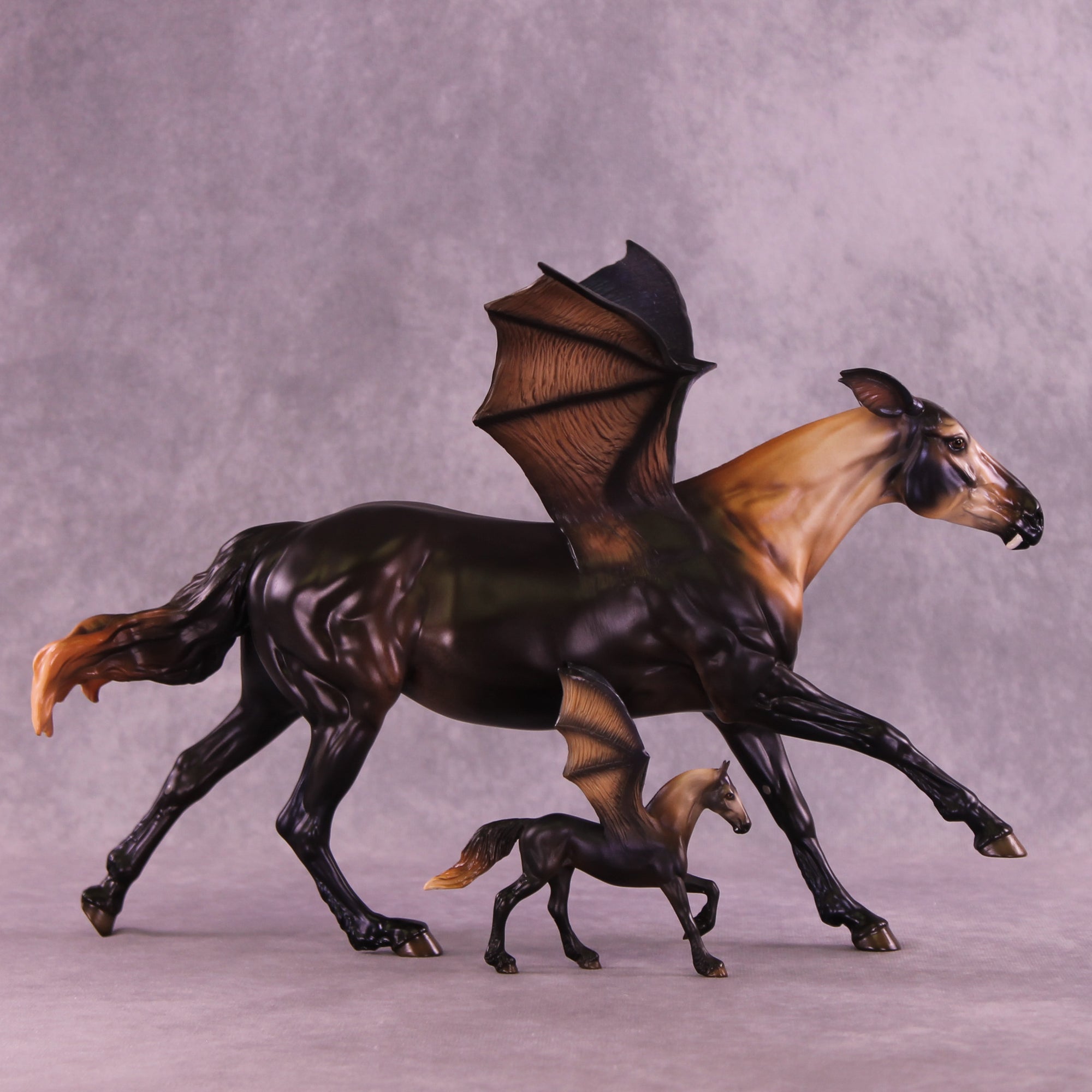 Mini Ptero OOAK EFCM Chip Friesian by Jess Hamill &amp; Carissa Mathews SCD26
