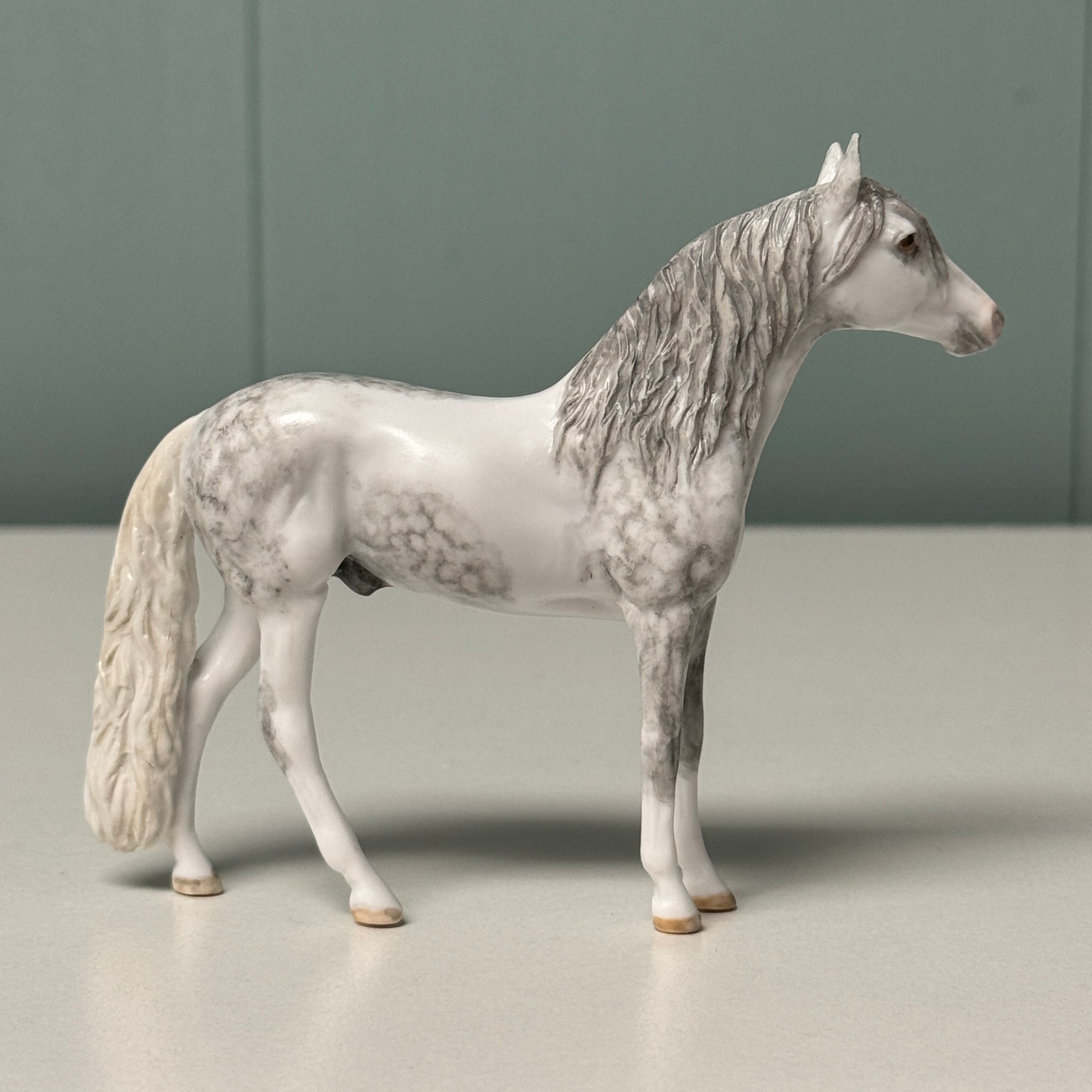 Mendous OOAK Dappled Gray Andalusian Chip By Andrea Thomason EQ24