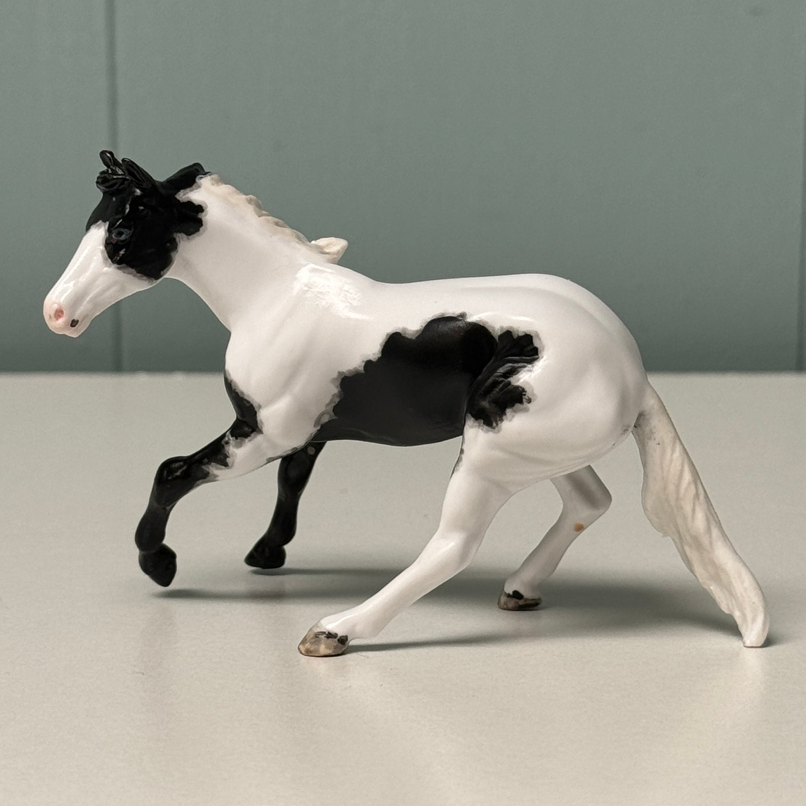 Ringa OOAK Black Tobiano Cutter Chip By Andrea Thomason EQ24