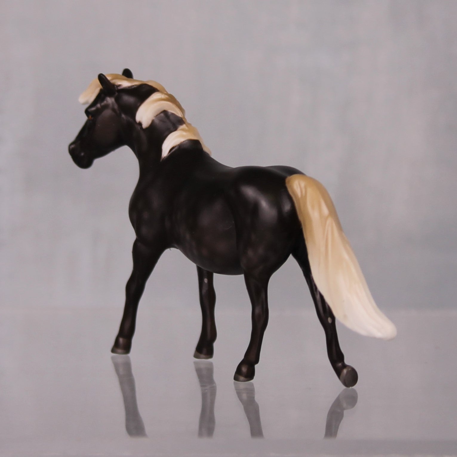 Campfire Cocoa OOAK Series of 20 Shetland Ponies Silver Dapple Pony Chip By Ashley Palmer LHS24