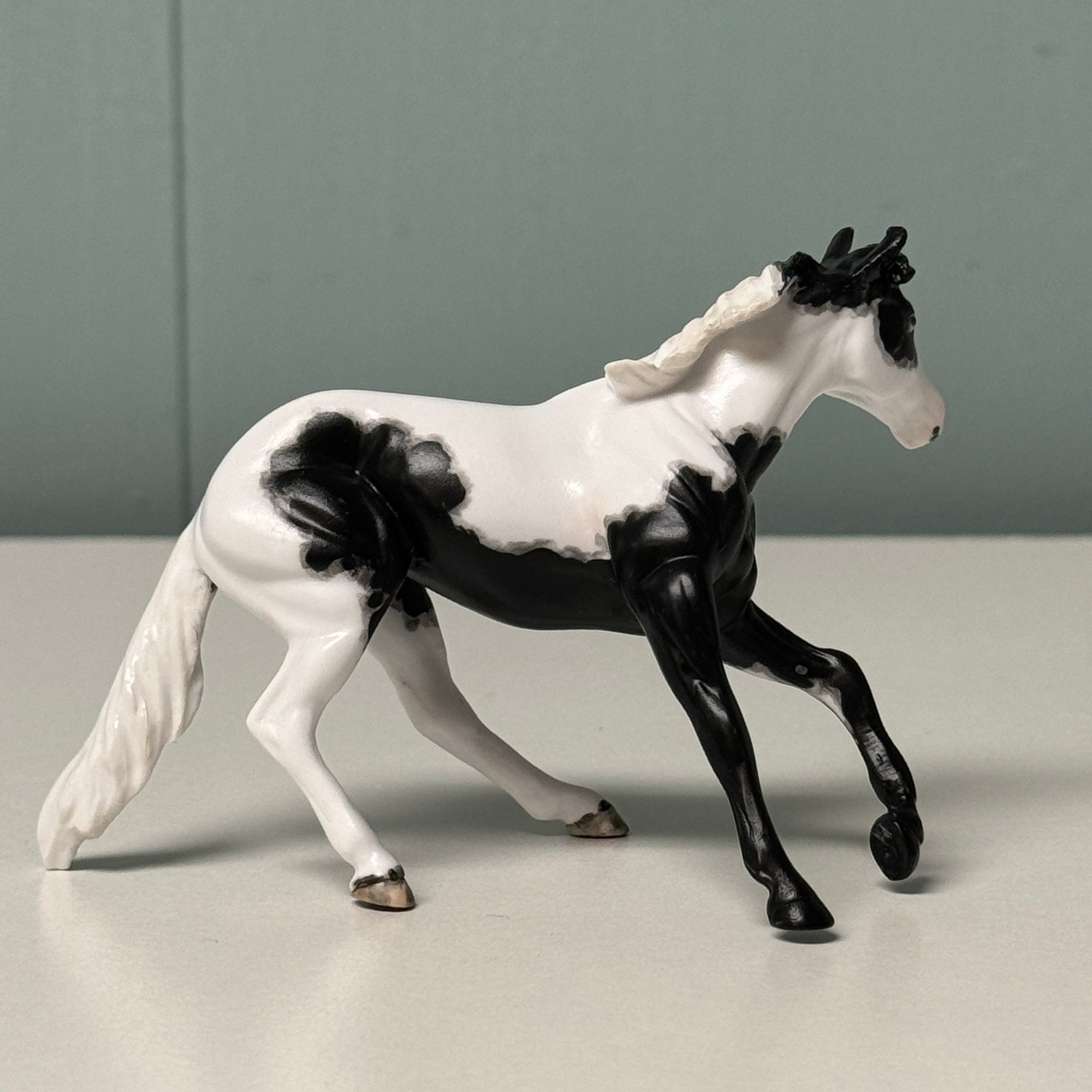 Ringa OOAK Black Tobiano Cutter Chip By Andrea Thomason EQ24
