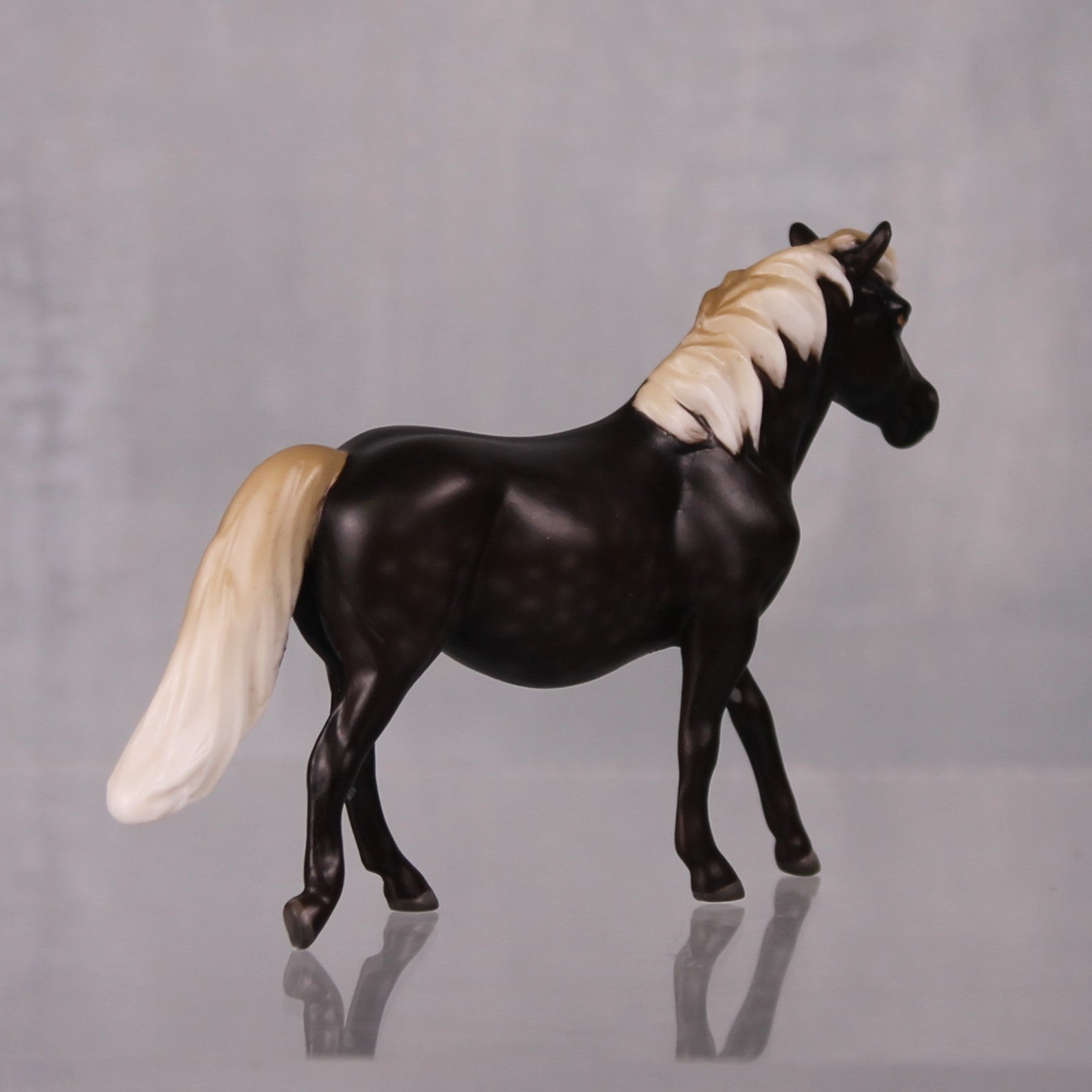 Campfire Cocoa OOAK Series of 20 Shetland Ponies Silver Dapple Pony Chip By Ashley Palmer LHS24