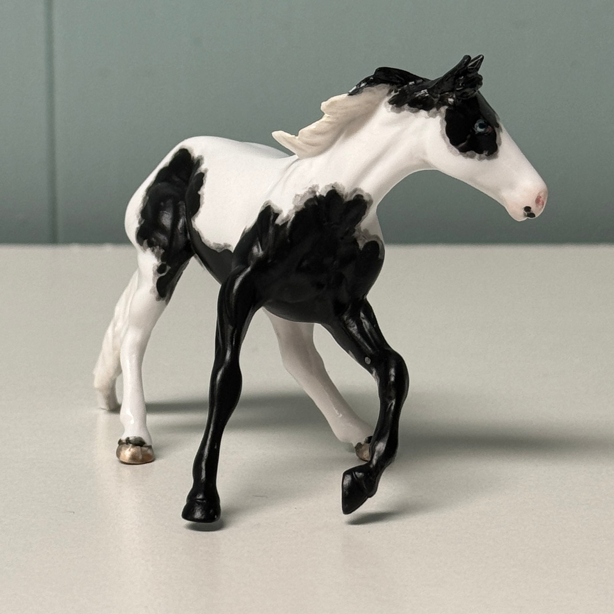 Ringa OOAK Black Tobiano Cutter Chip By Andrea Thomason EQ24