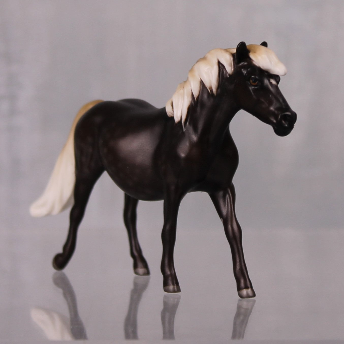 Campfire Cocoa OOAK Series of 20 Shetland Ponies Silver Dapple Pony Chip By Ashley Palmer LHS24