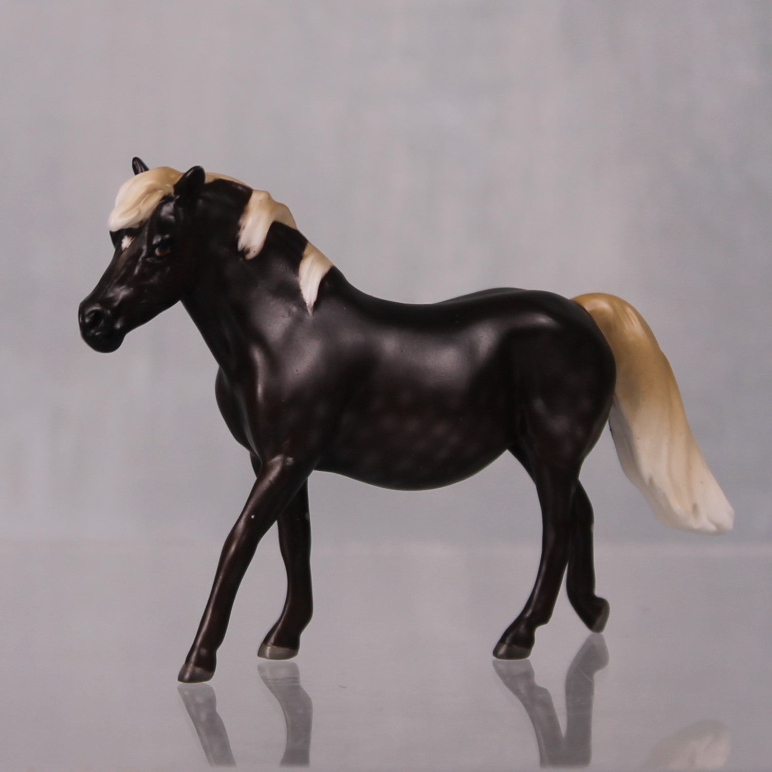 Campfire Cocoa OOAK Series of 20 Shetland Ponies Silver Dapple Pony Chip By Ashley Palmer LHS24