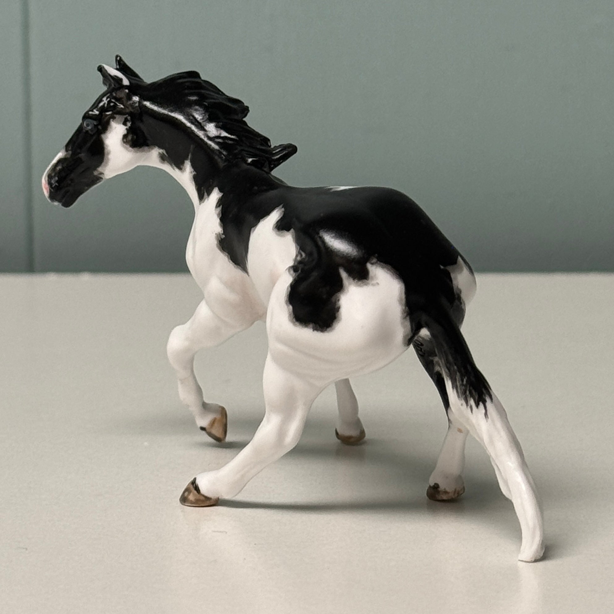 Rosie OOAK Black Tobiano Cutter Chip By Andrea Thomason EQ24