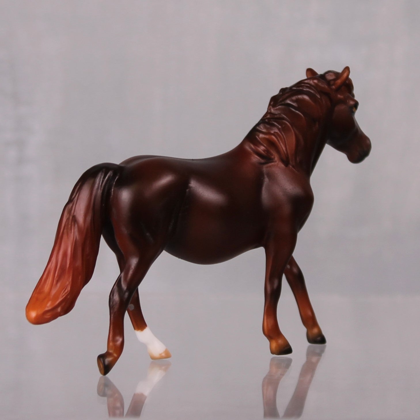 Fall Away OOAK Series of 20 Shetland Ponies Chestnut Pony Chip By Ashley Palmer LHS24