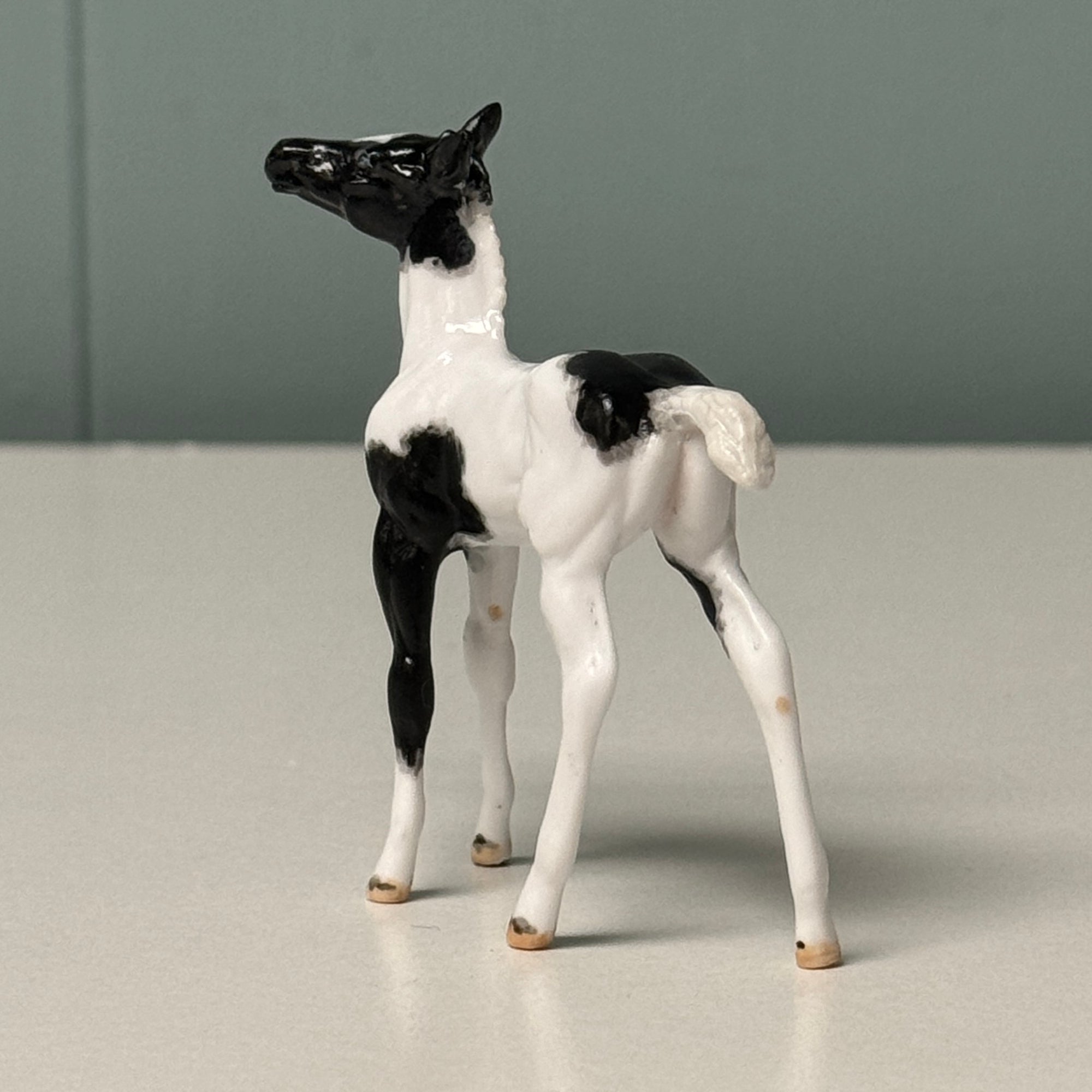 Posie OOAK Black Tobiano Foal Chip By Andrea Thomason EQ24