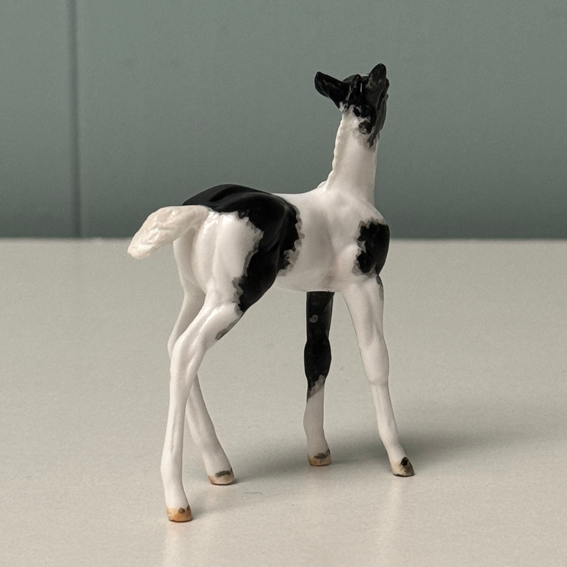 Posie OOAK Black Tobiano Foal Chip By Andrea Thomason EQ24