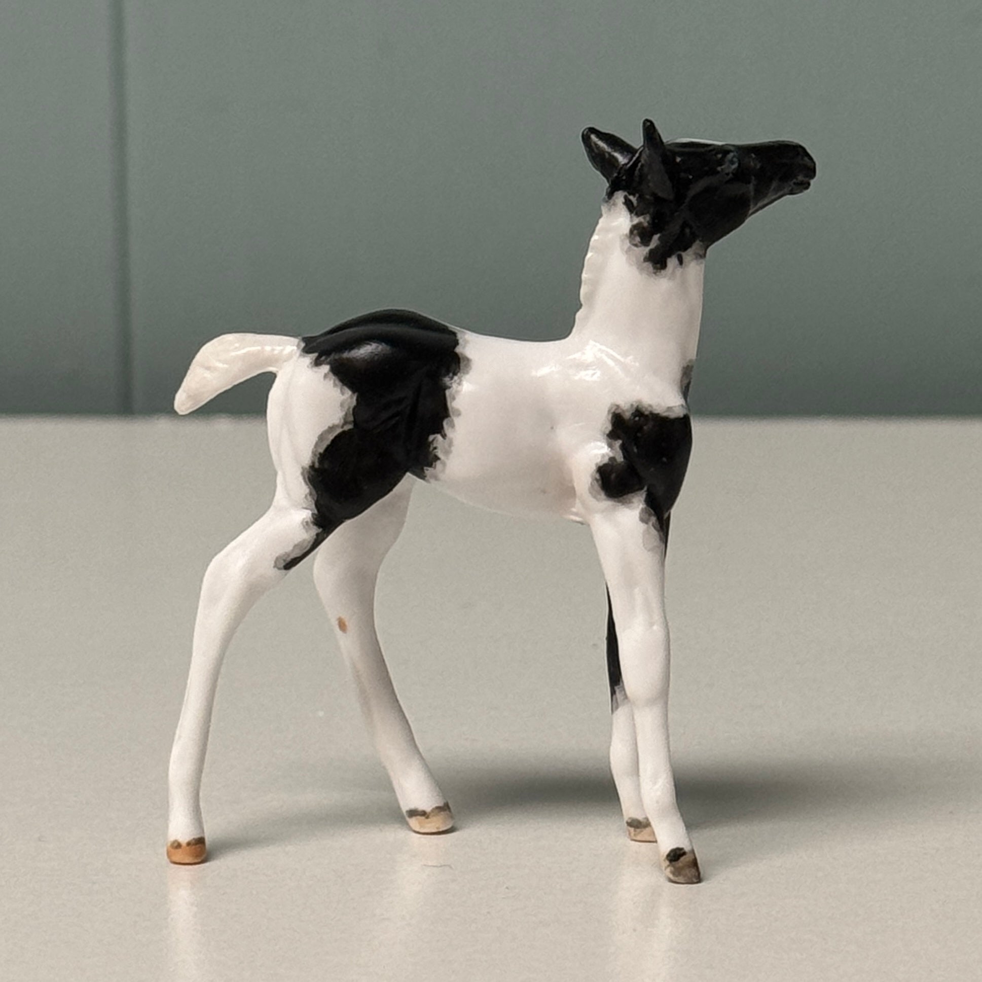 Posie OOAK Black Tobiano Foal Chip By Andrea Thomason EQ24