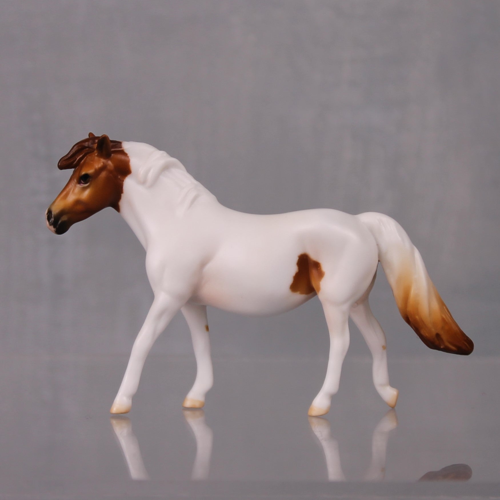 Dasher OOAK Series of 20 Shetland Ponies Chestnut Maximal Tobiano Pony Chip By Jess Hamill LHS24 MHP