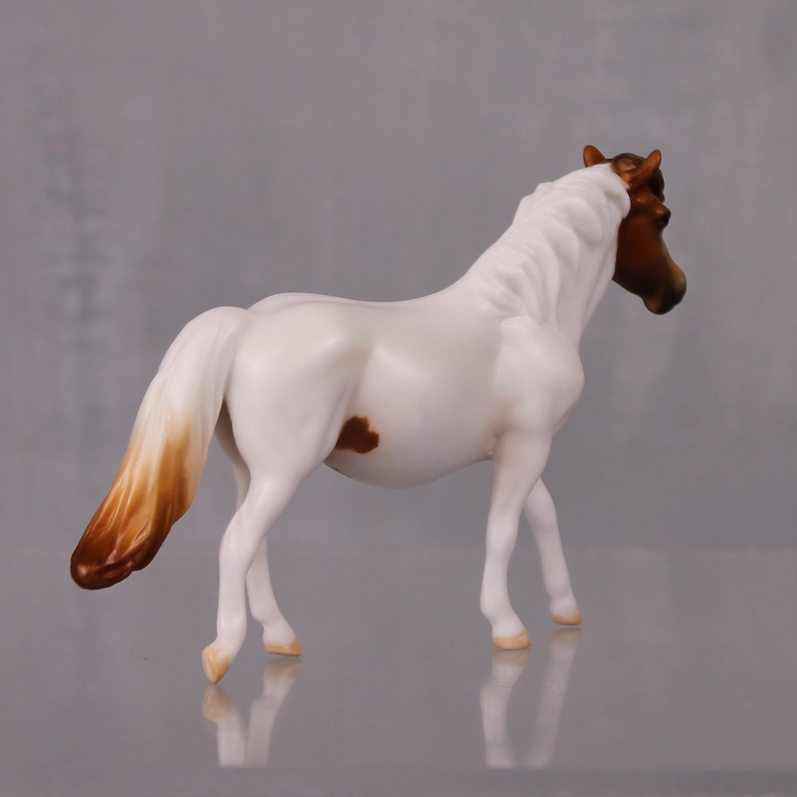 Dasher OOAK Series of 20 Shetland Ponies Chestnut Maximal Tobiano Pony Chip By Jess Hamill LHS24 MHP