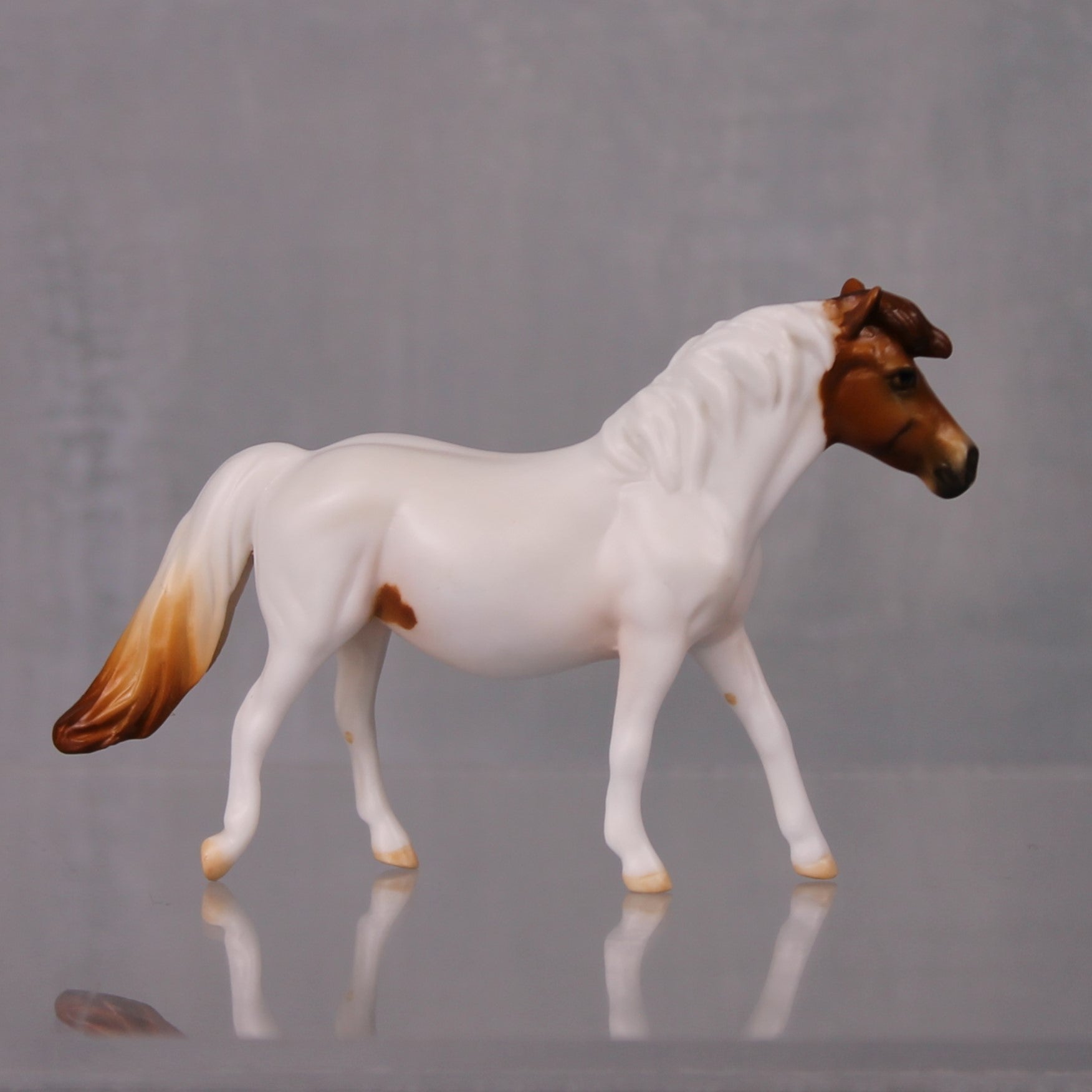 Dasher OOAK Series of 20 Shetland Ponies Chestnut Maximal Tobiano Pony Chip By Jess Hamill LHS24 MHP