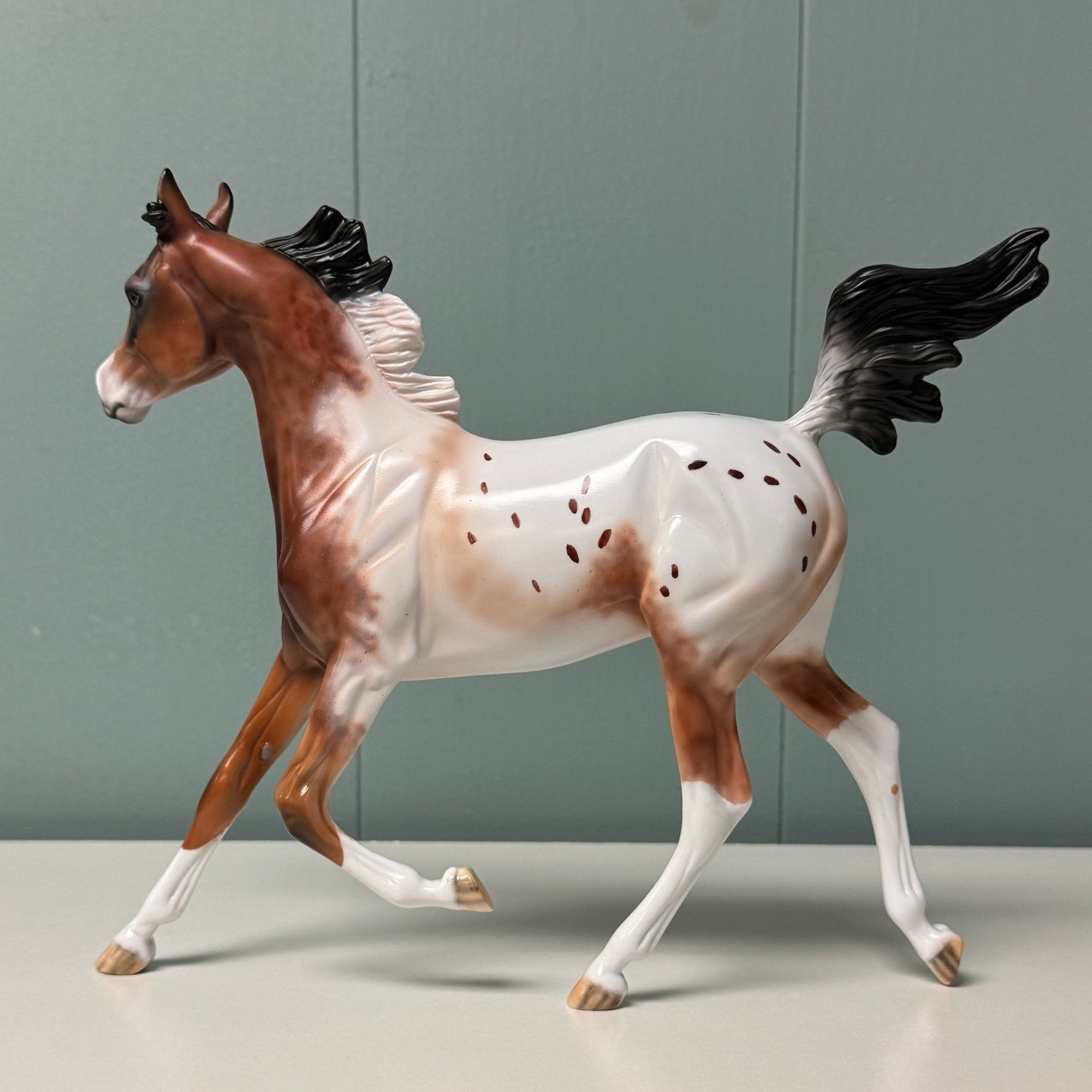 Wildcard Up My Sleeve OOAK Bay Appaloosa Yearling By Dawn Quick EQ24
