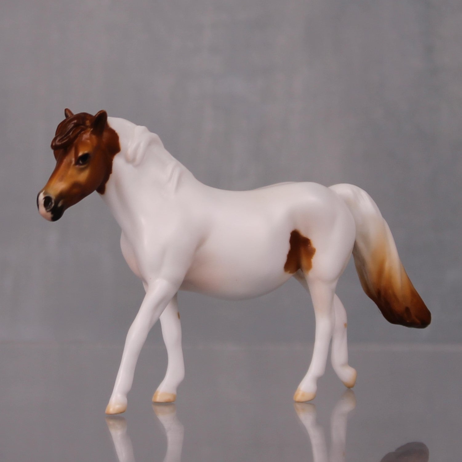 Dasher OOAK Series of 20 Shetland Ponies Chestnut Maximal Tobiano Pony Chip By Jess Hamill LHS24 MHP