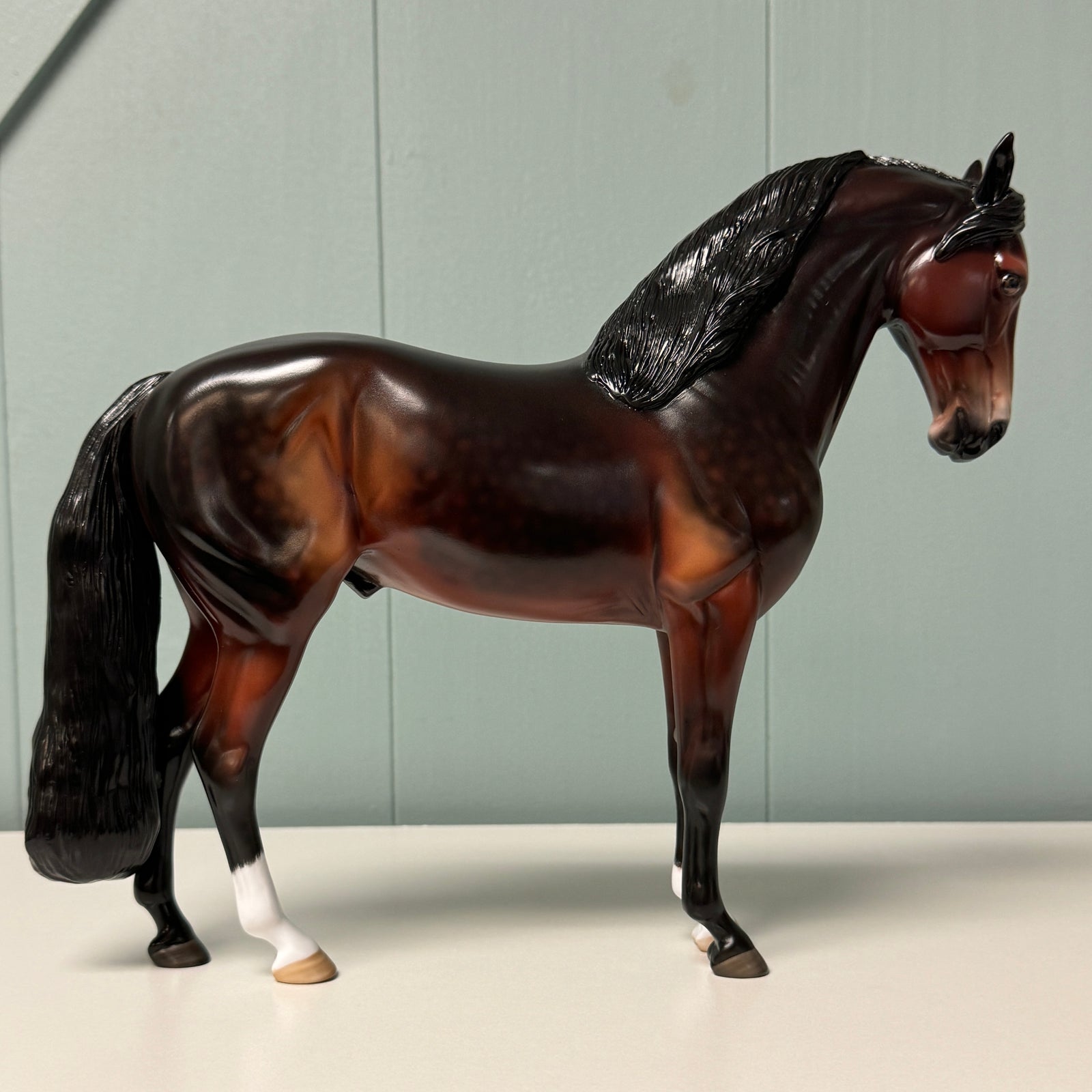 Seluvis OOAK Dappled Dark Bay Andalusian By Angela Marleau EQ24
