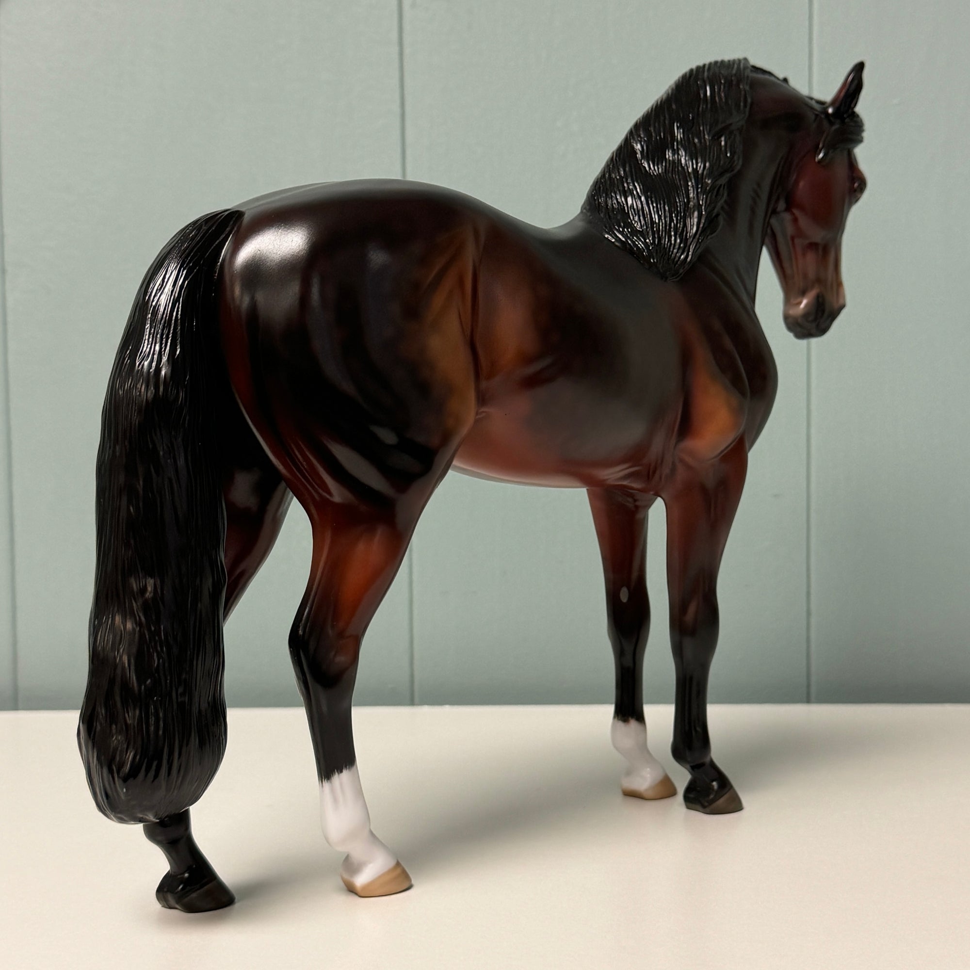 Seluvis OOAK Dappled Dark Bay Andalusian By Angela Marleau EQ24