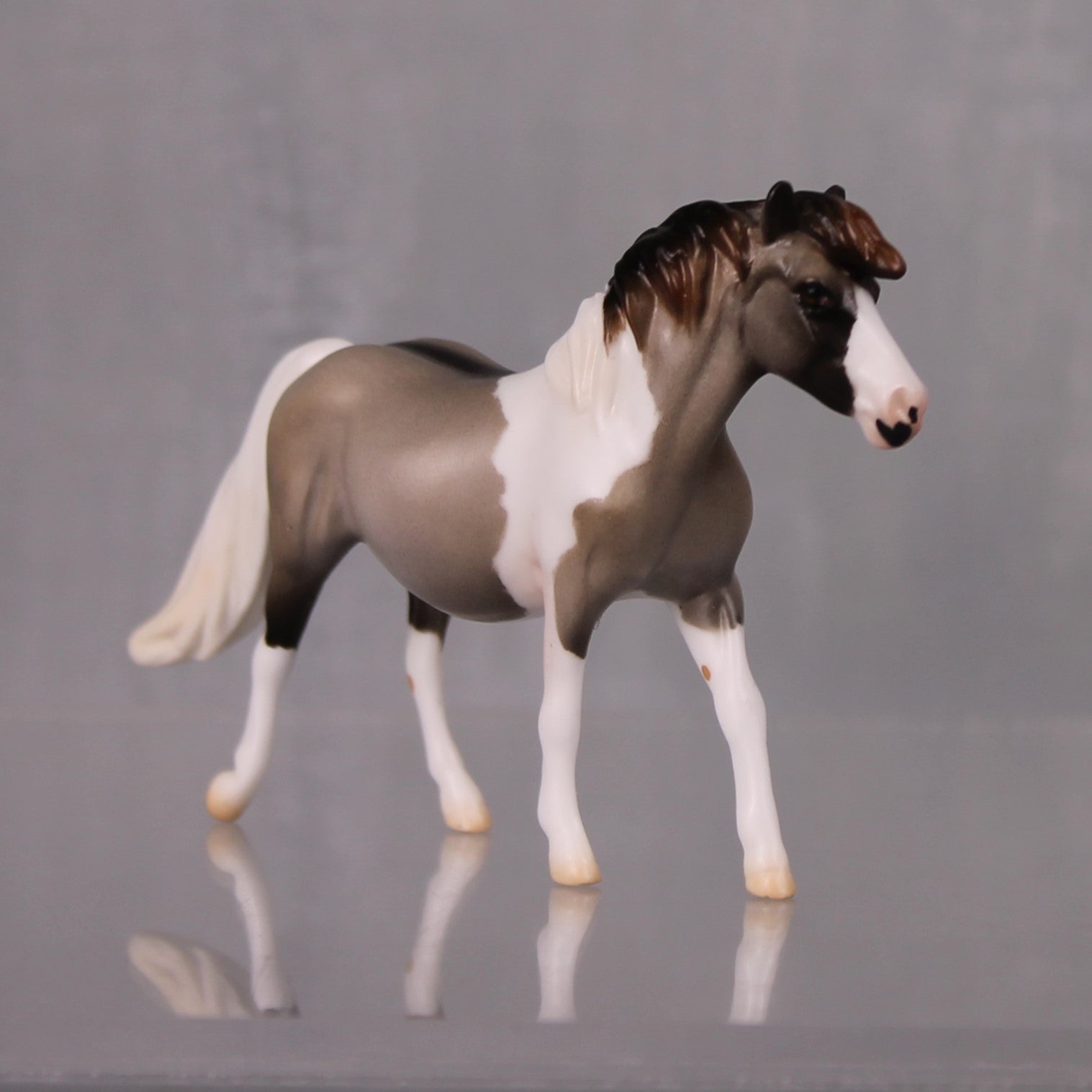 Cocoa Puffs OOAK Series of 20 Shetland Ponies Grulla Tobiano Pony Chip By Jess Hamill LHS24