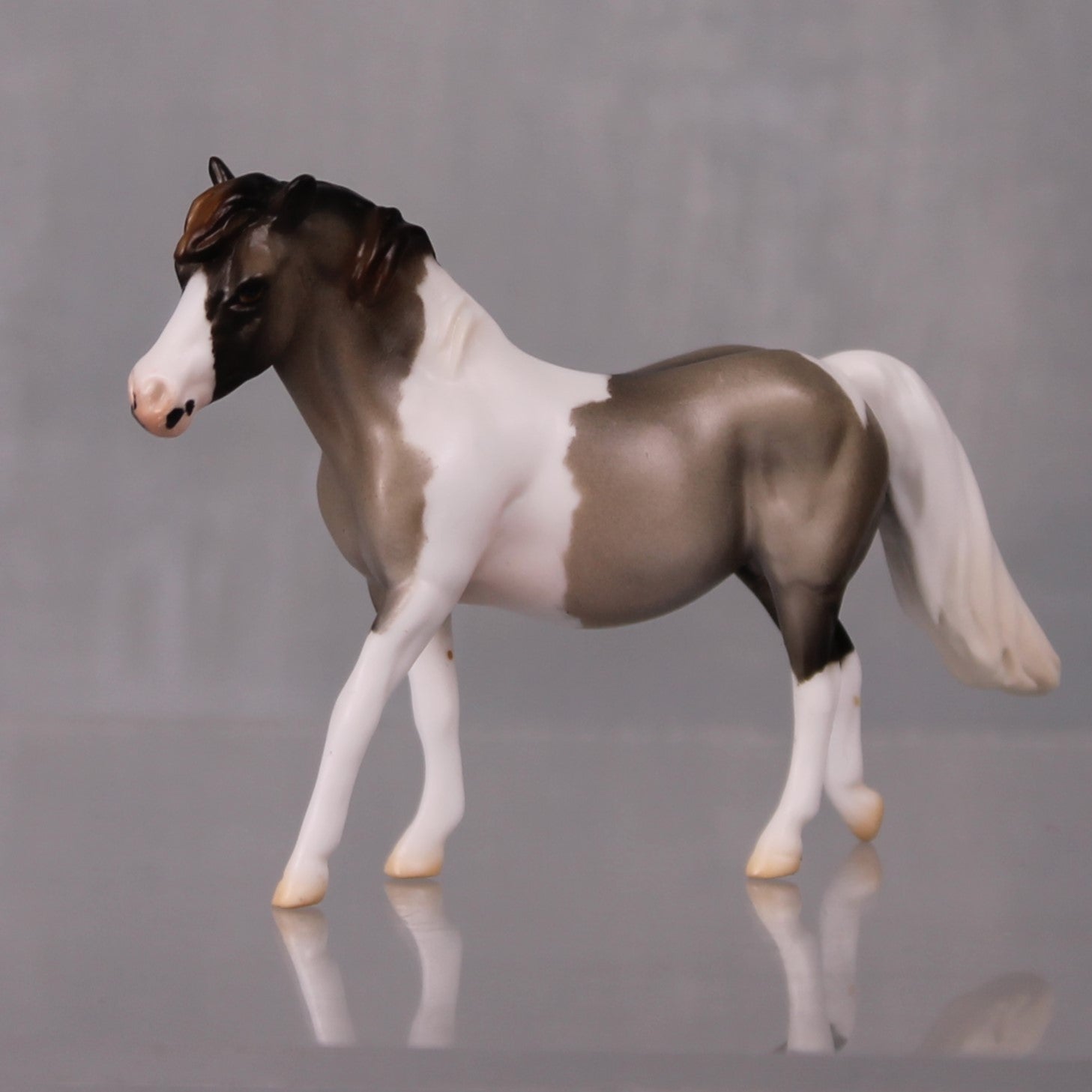 Cocoa Puffs OOAK Series of 20 Shetland Ponies Grulla Tobiano Pony Chip By Jess Hamill LHS24