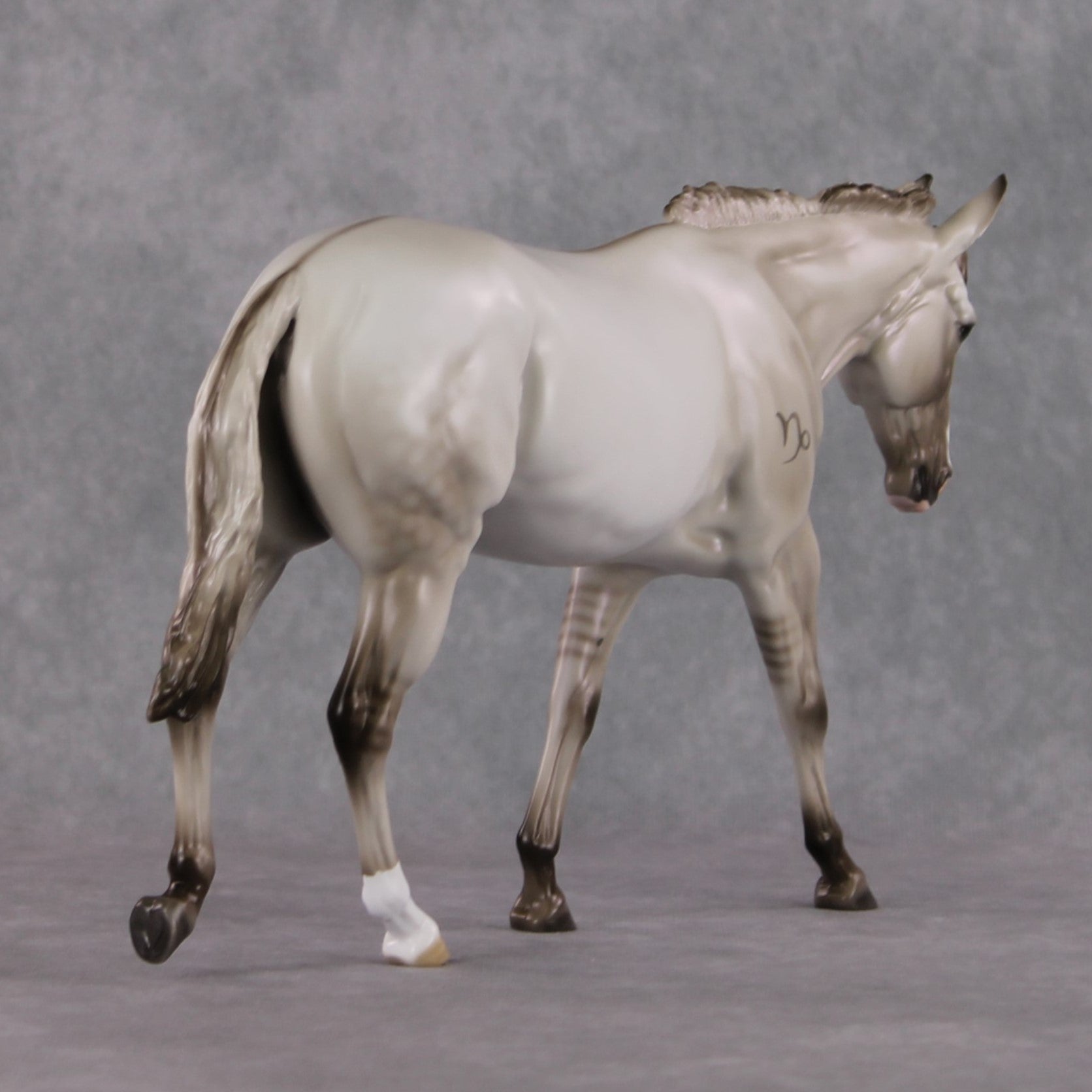 "Vexica" LE-10 Dappled Silver Grulla Mule By Ashley Palmer - 2025 Zodiac Series ZS25