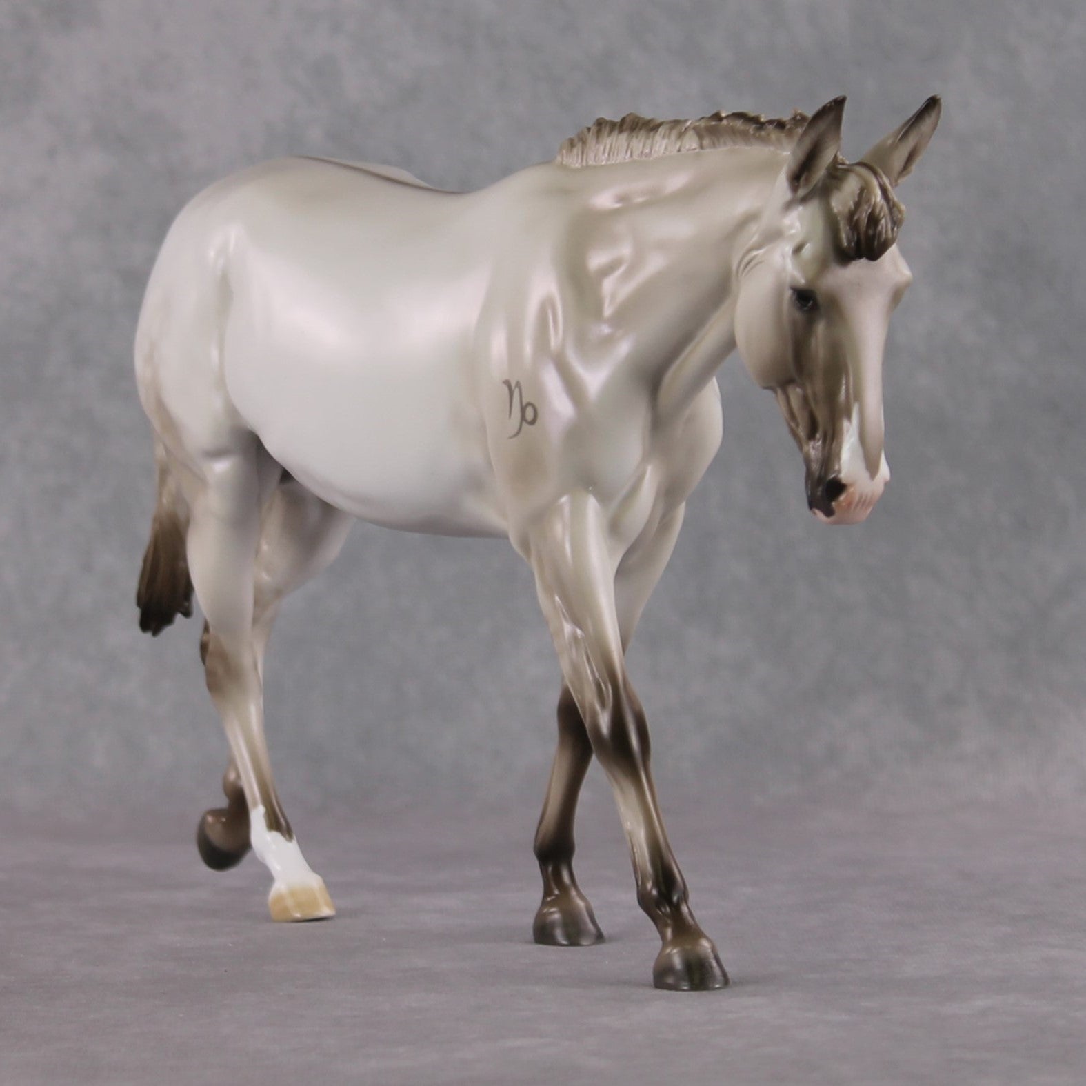 "Vexica" LE-10 Dappled Silver Grulla Mule By Ashley Palmer - 2025 Zodiac Series ZS25