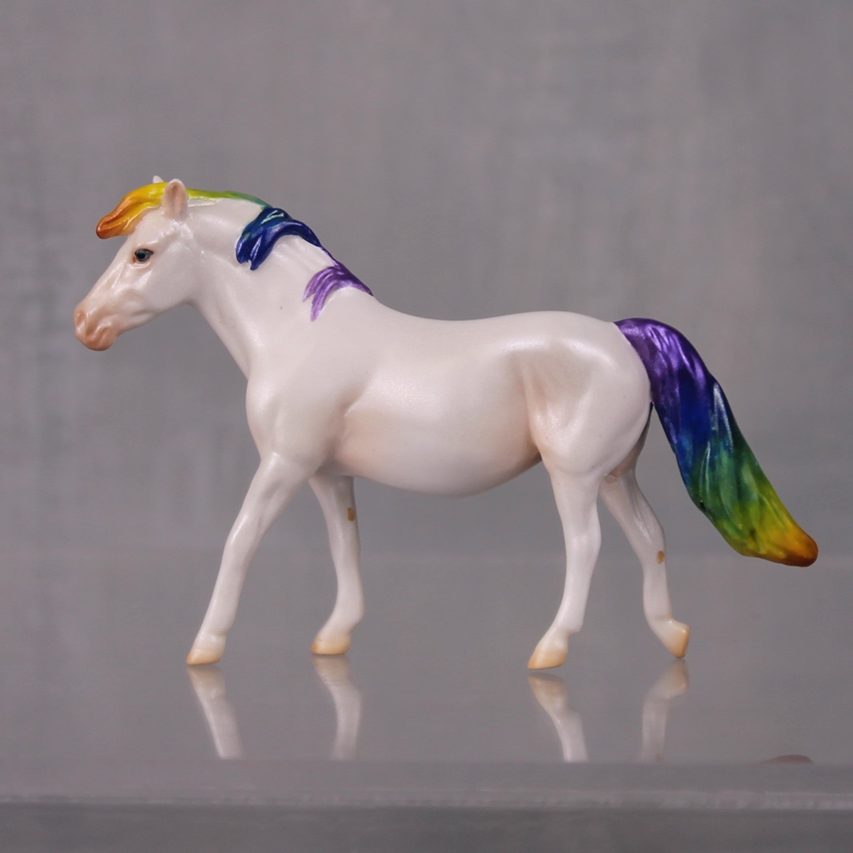 Litrik OOAK Pearl Series Chips - Pearl & Rainbow Pony Chip By Jess Hamill LHS24 MHP