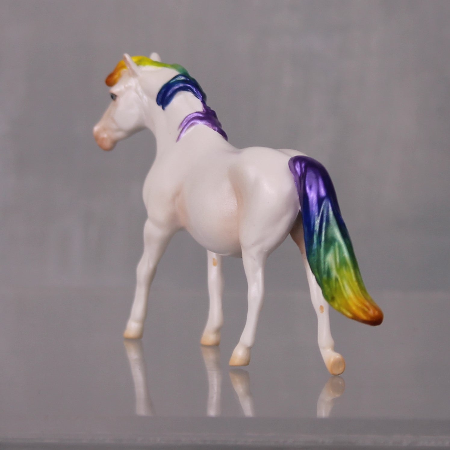 Litrik OOAK Pearl Series Chips - Pearl &amp; Rainbow Pony Chip By Jess Hamill LHS24 MHP